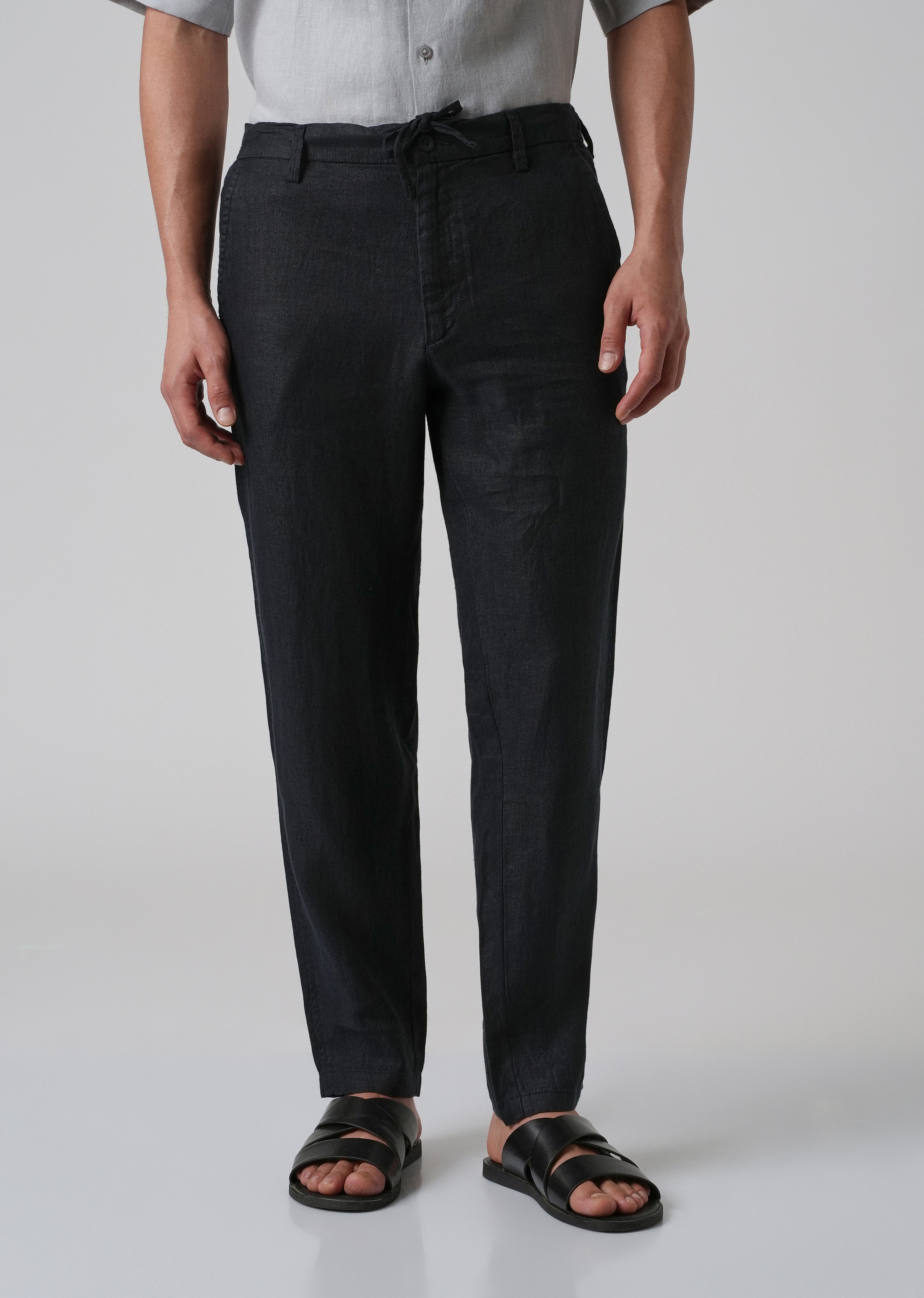 Night Blue Linen Pant