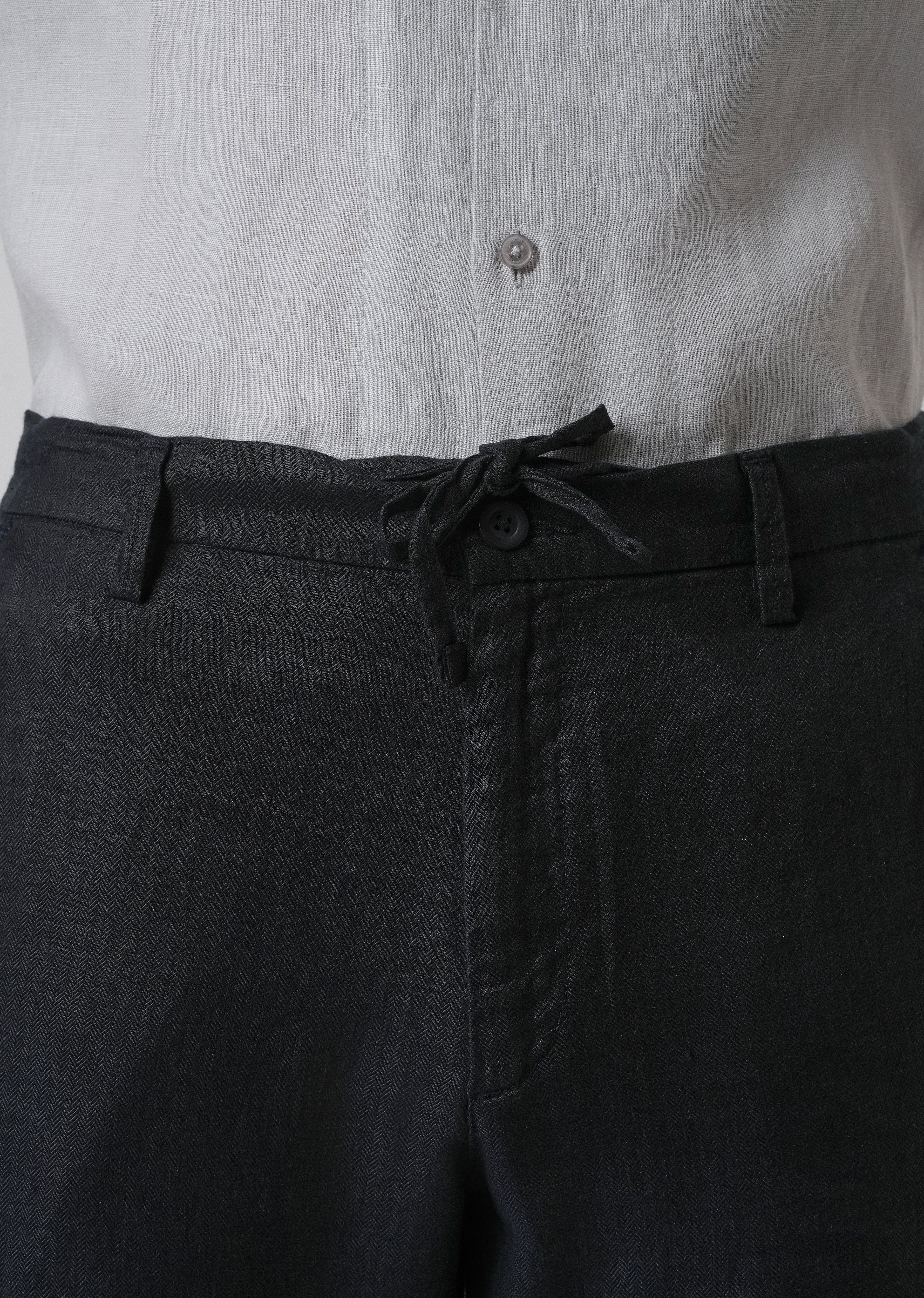 Night Blue Linen Pant