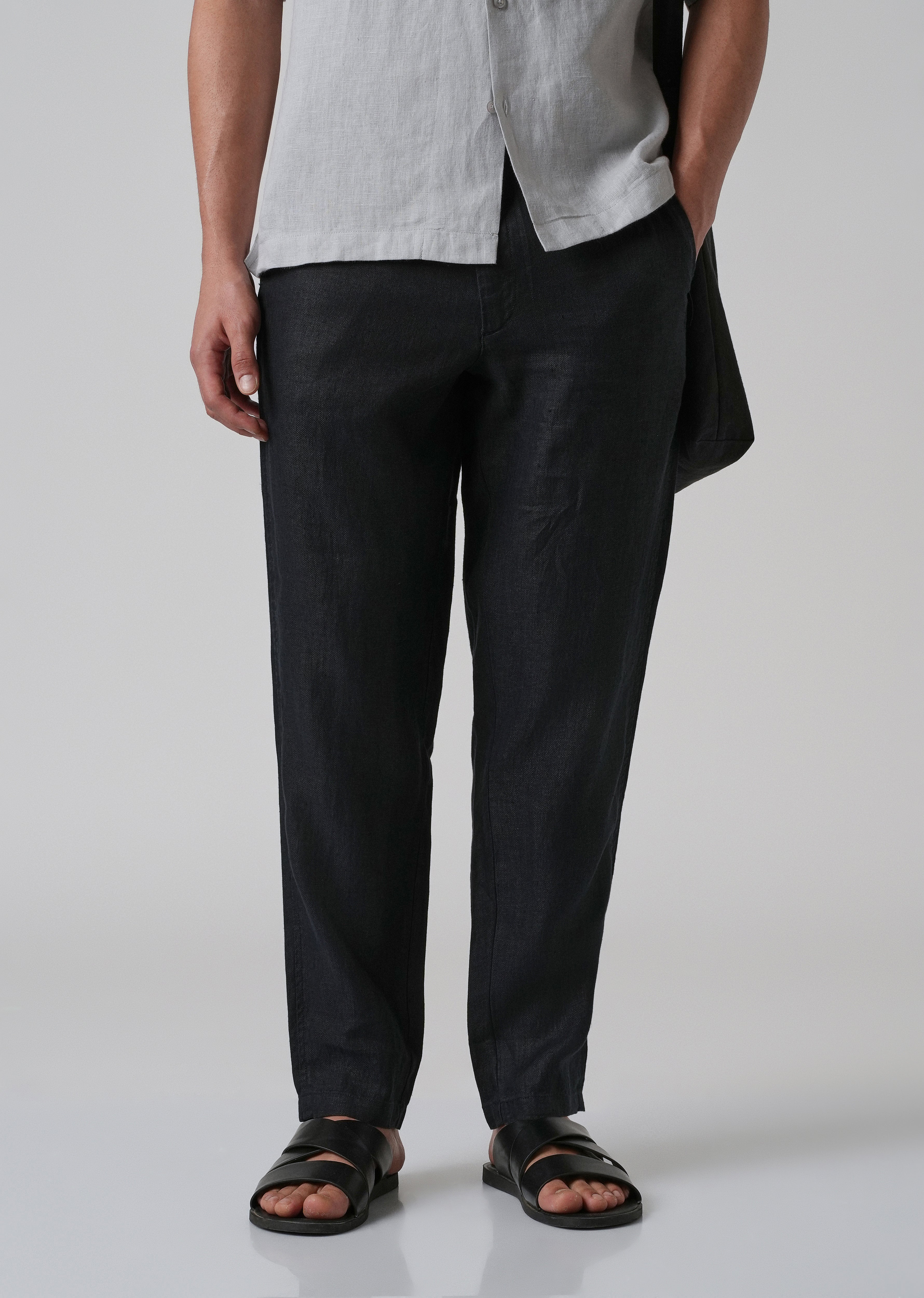Night Blue Linen Pant