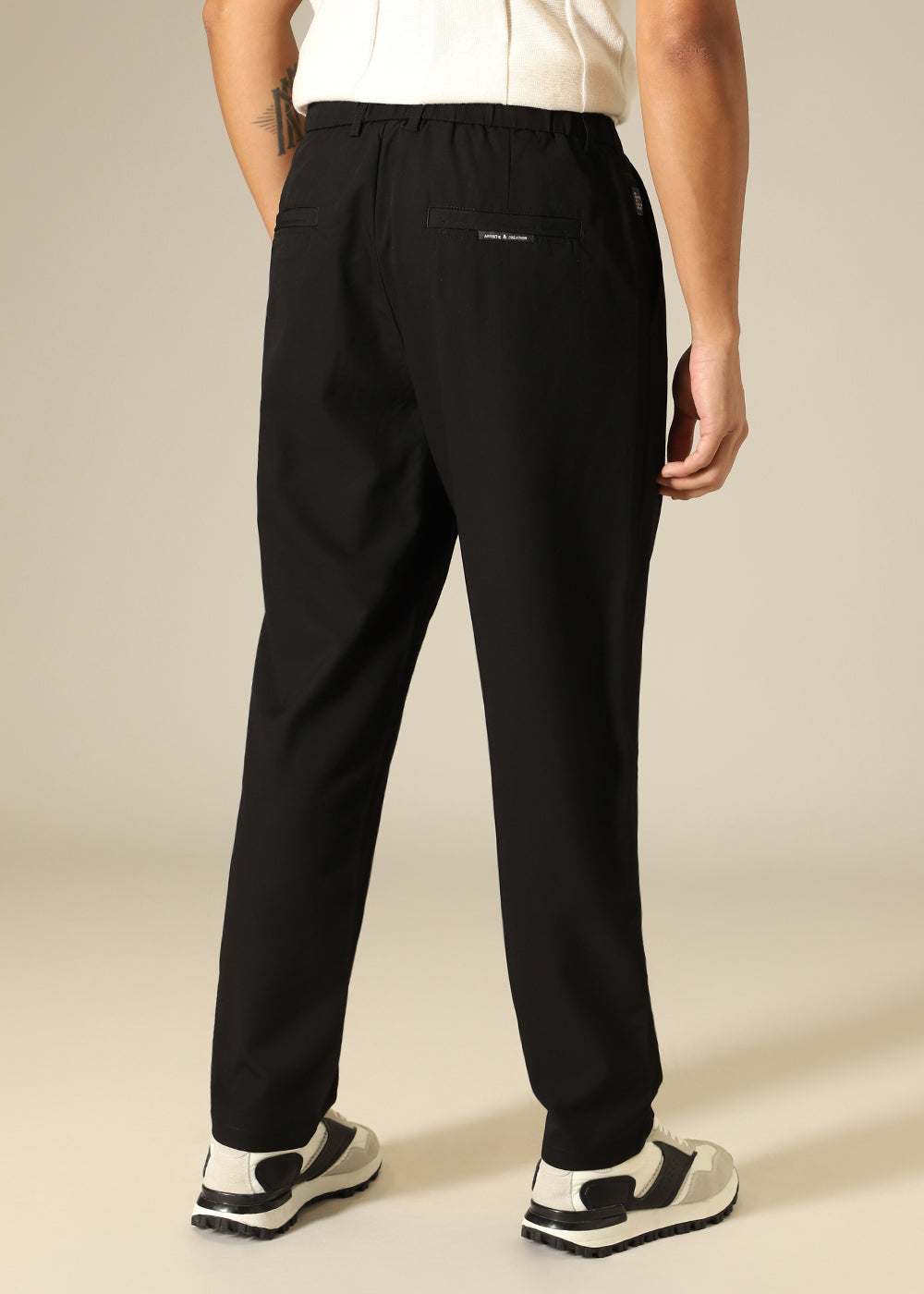 Noir Black Regular Fit Trouser