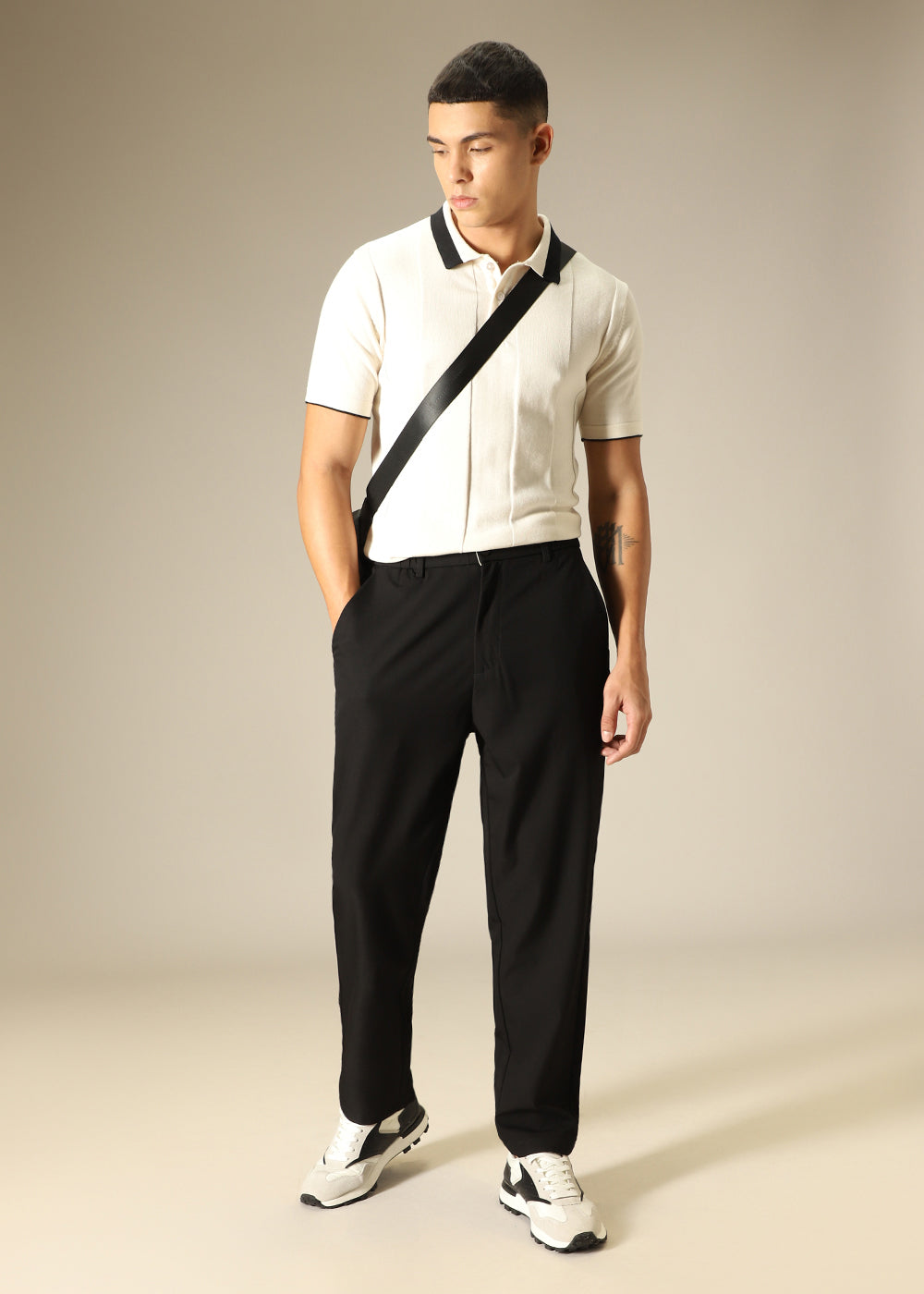 Noir Black Regular Fit Trouser