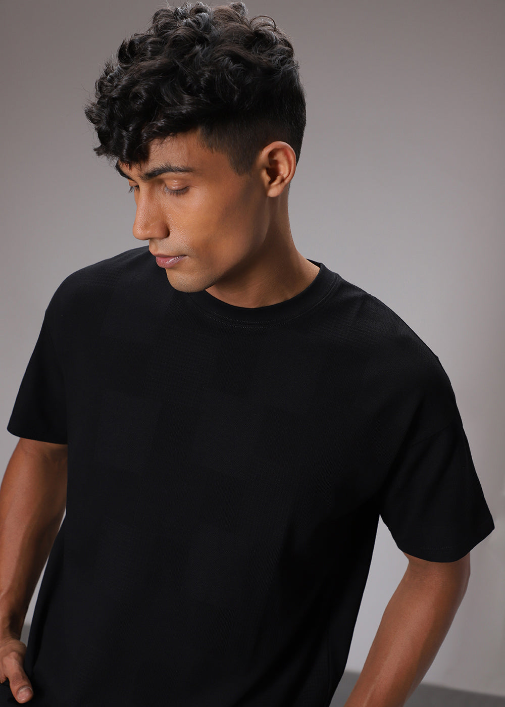 Noir Black Patterned T-shirt