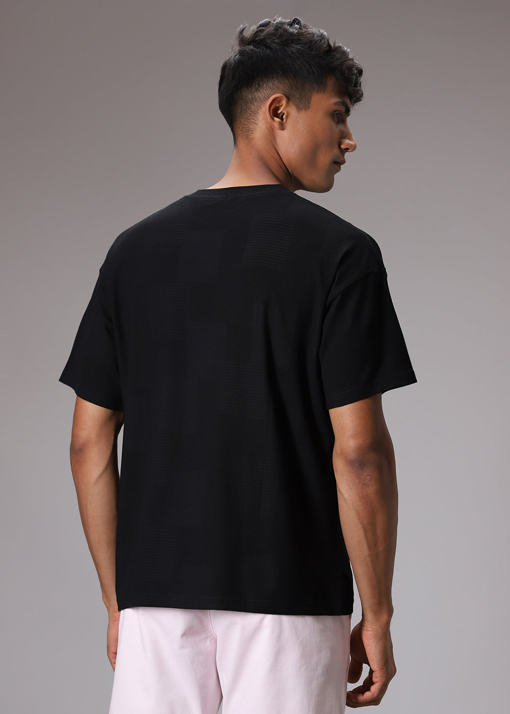 Noir Black Patterned T-shirt