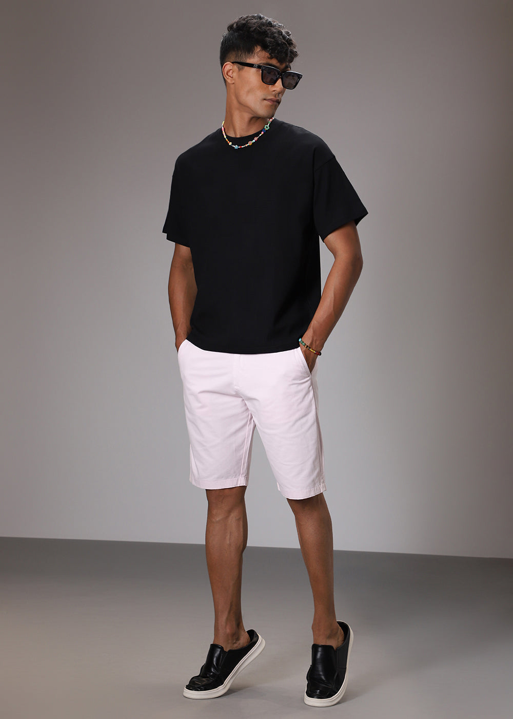 Noir Black Patterned T-shirt