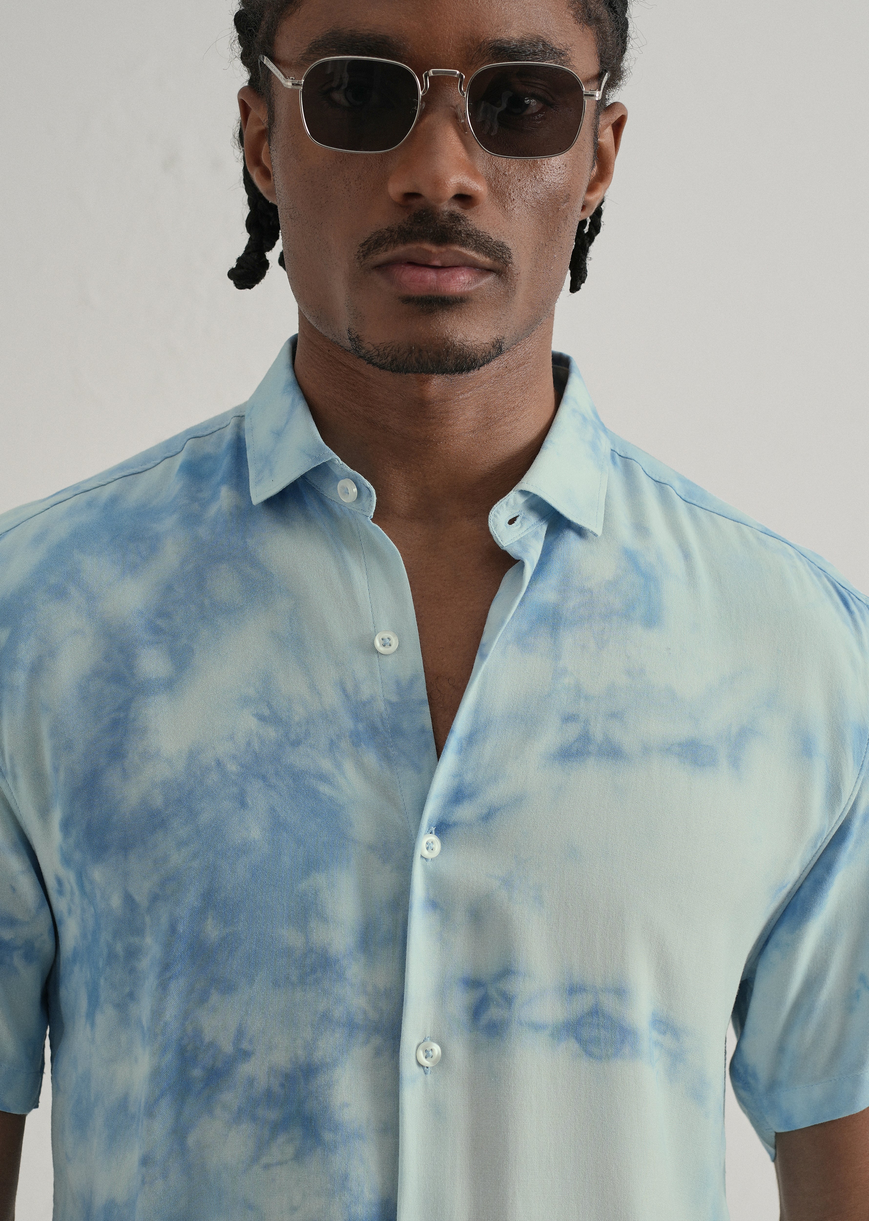 Ocean Tie Dye Half Sleeve Shirt