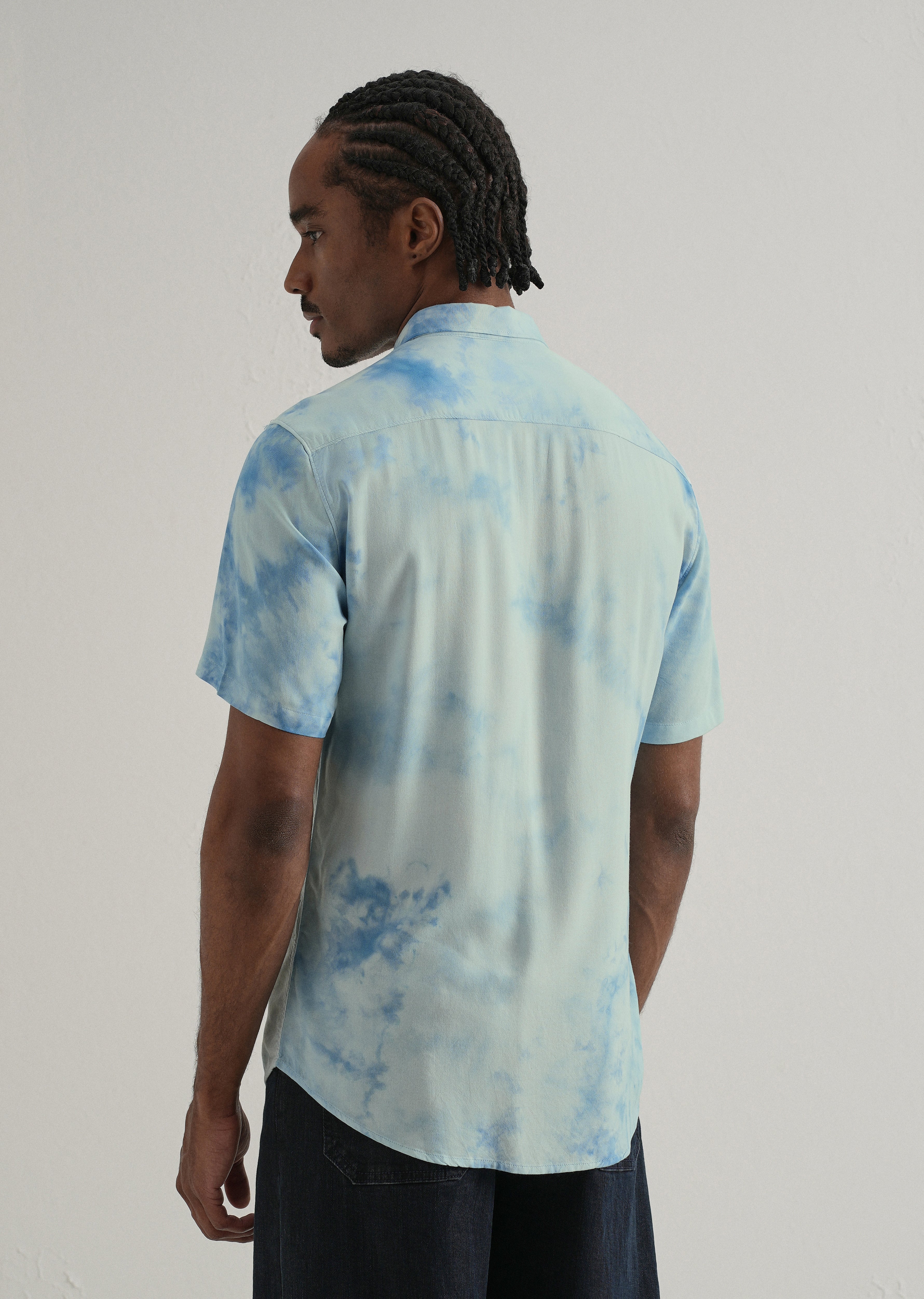 Ocean Tie Dye Half Sleeve Shirt