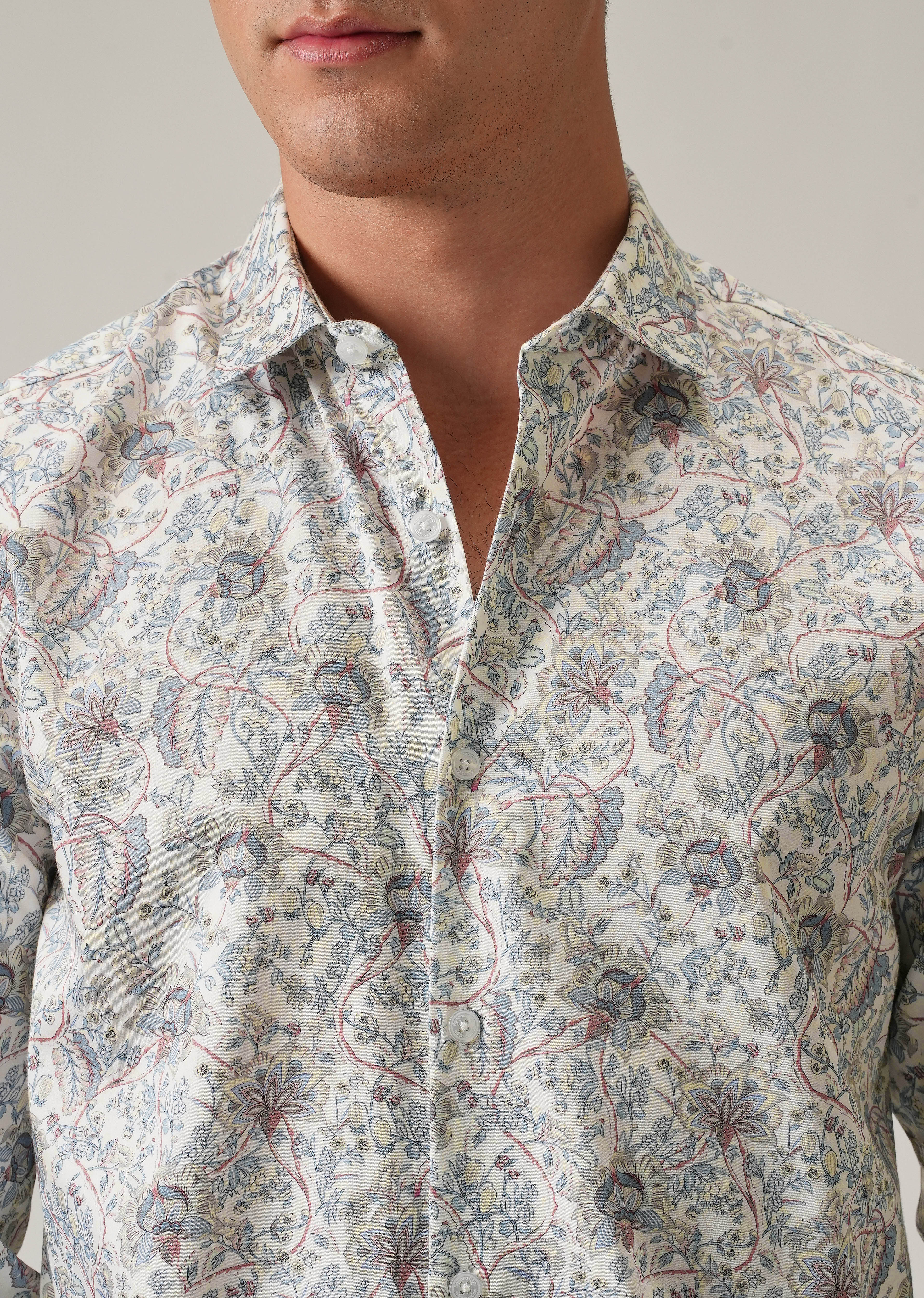 Off-White Ditsy Floral Print Shirt