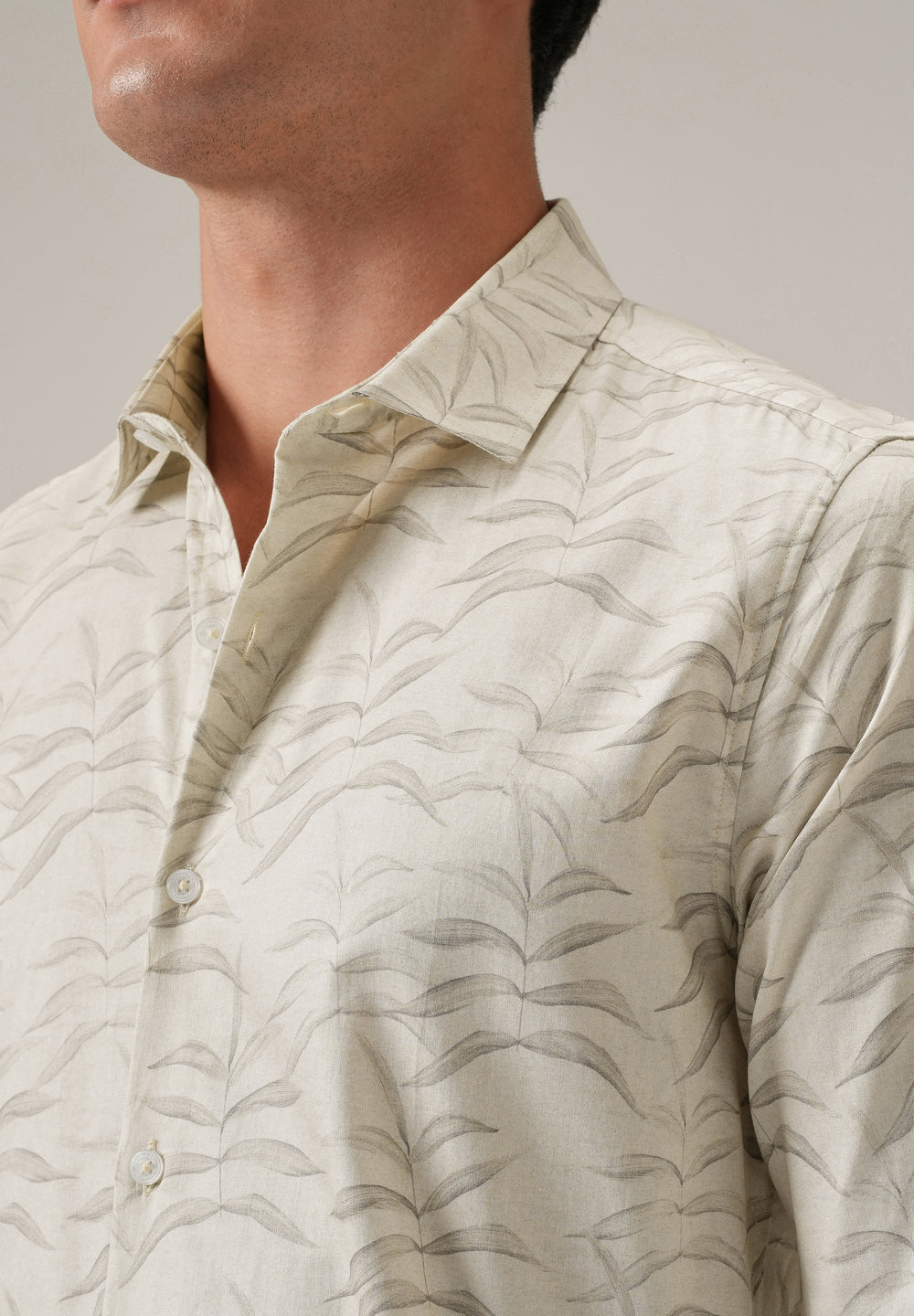 Off-White Leaf Print Shirt