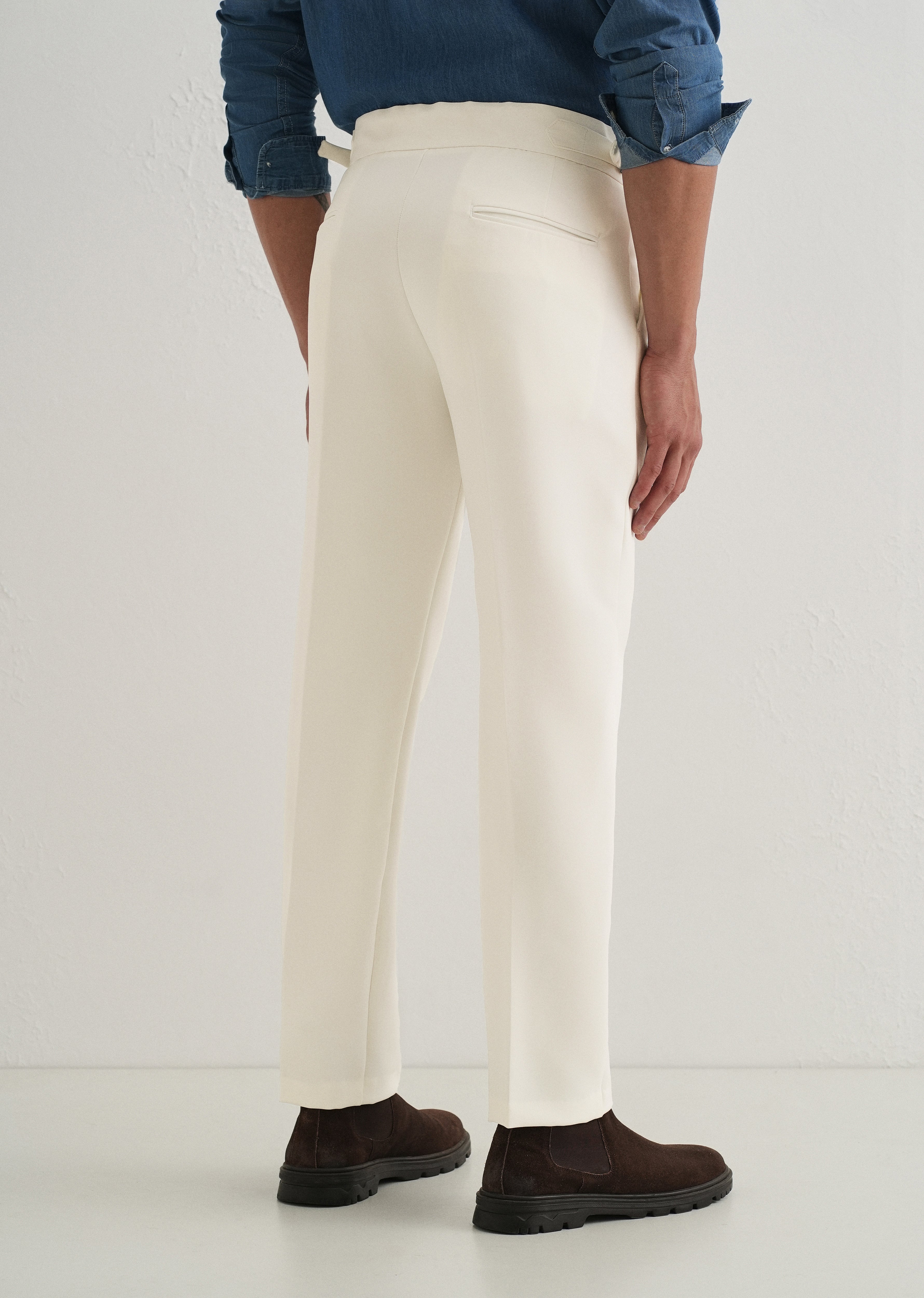 Off-White Pleated Gurkha Pant