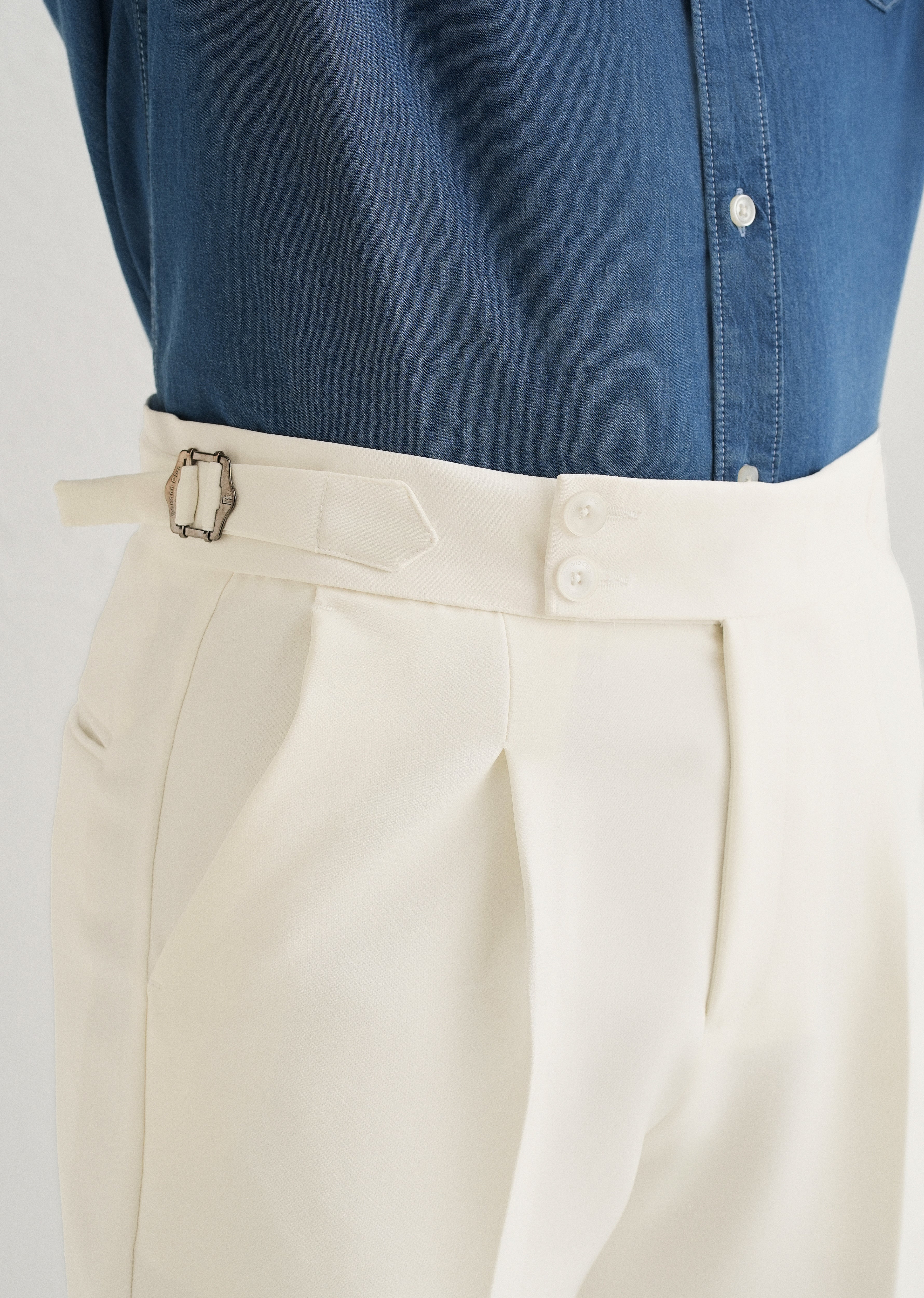 Off-White Pleated Gurkha Pant