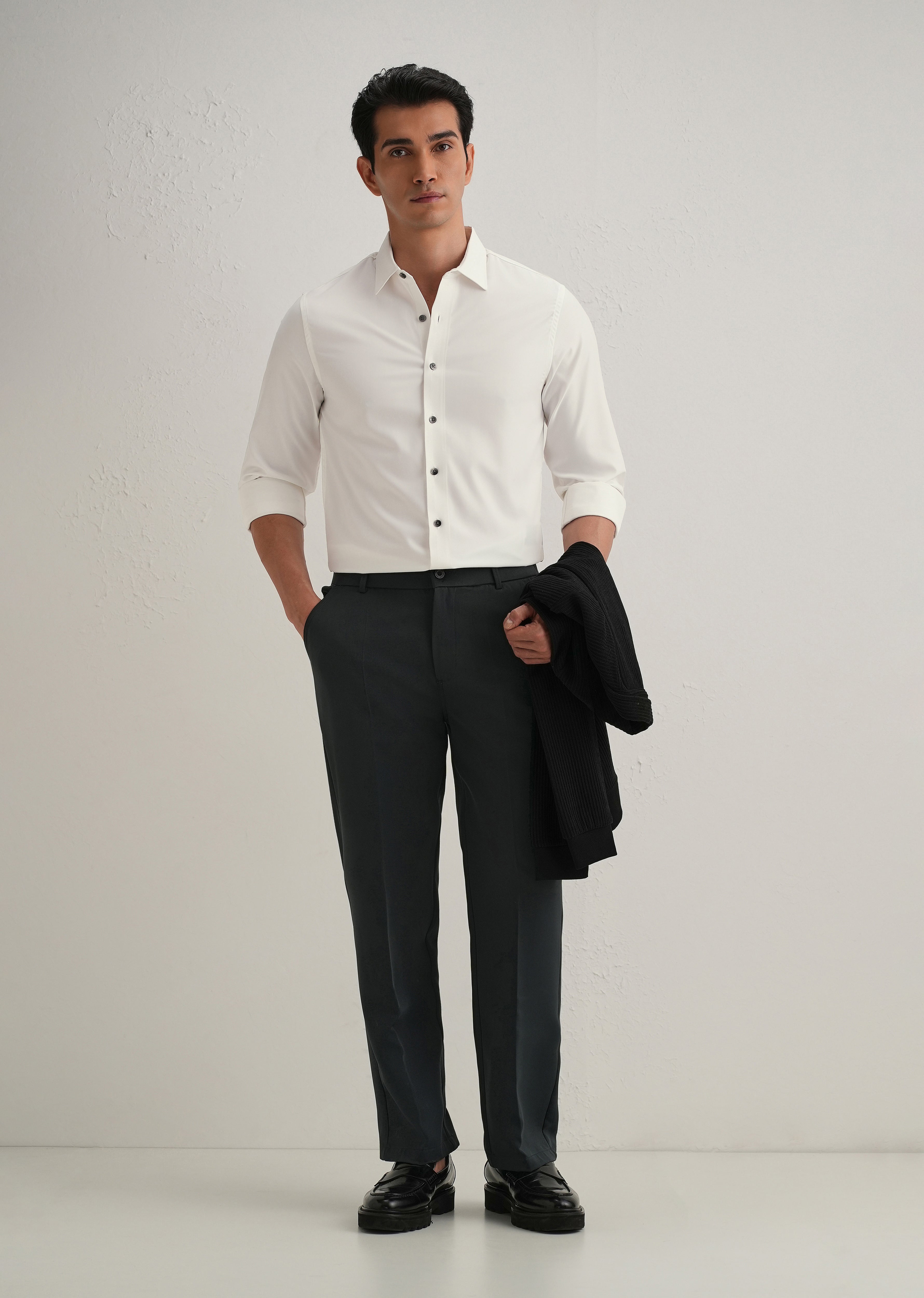 Off-White Stitchless Placket Plain Shirt