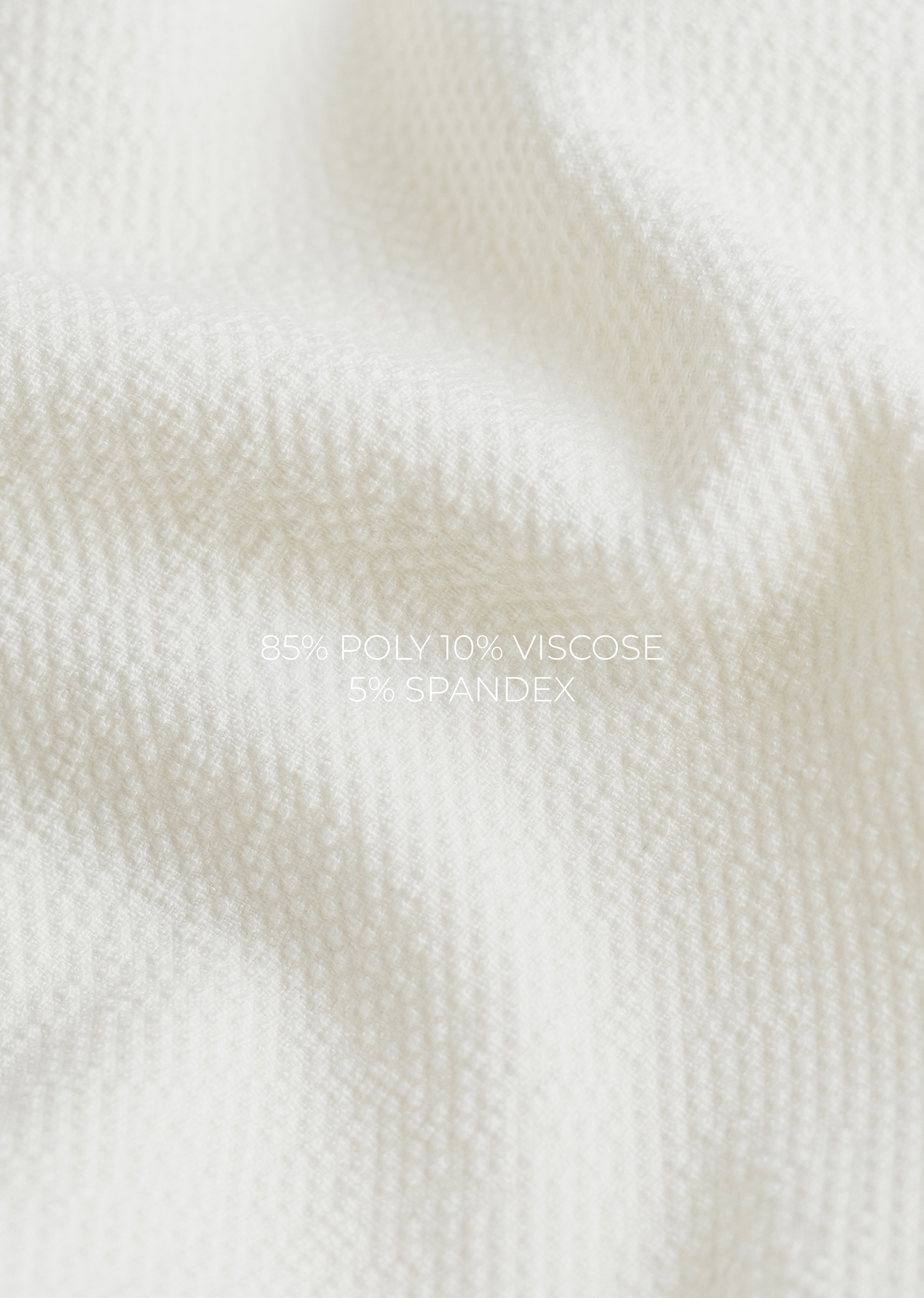 Off White Semi-Elasticated Textured Pant