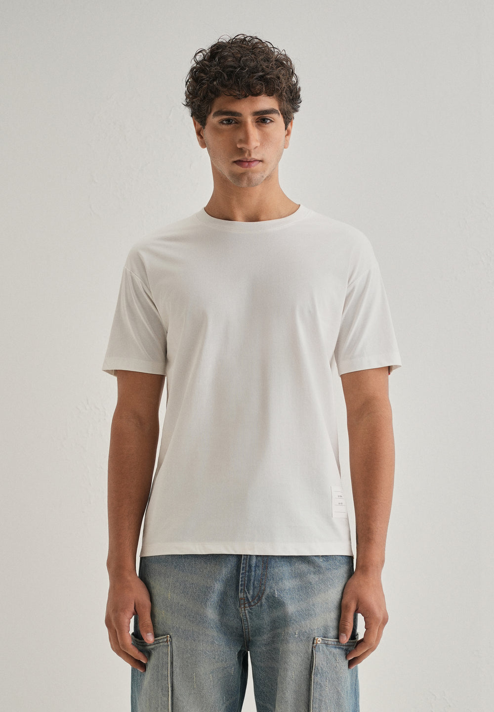 Off White Stripe Back Yoke T-shirt