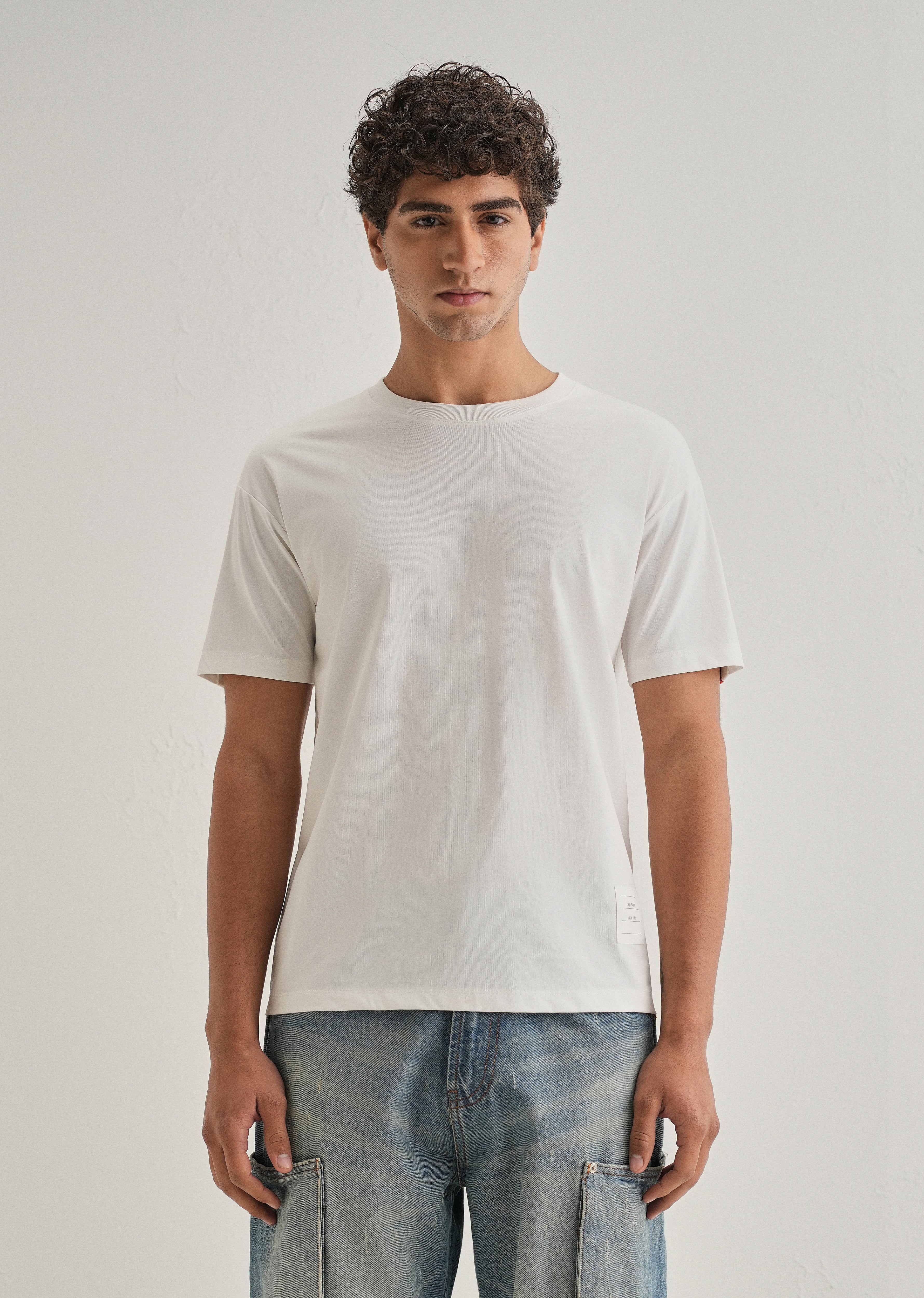 Off White Stripe Back Yoke T-shirt