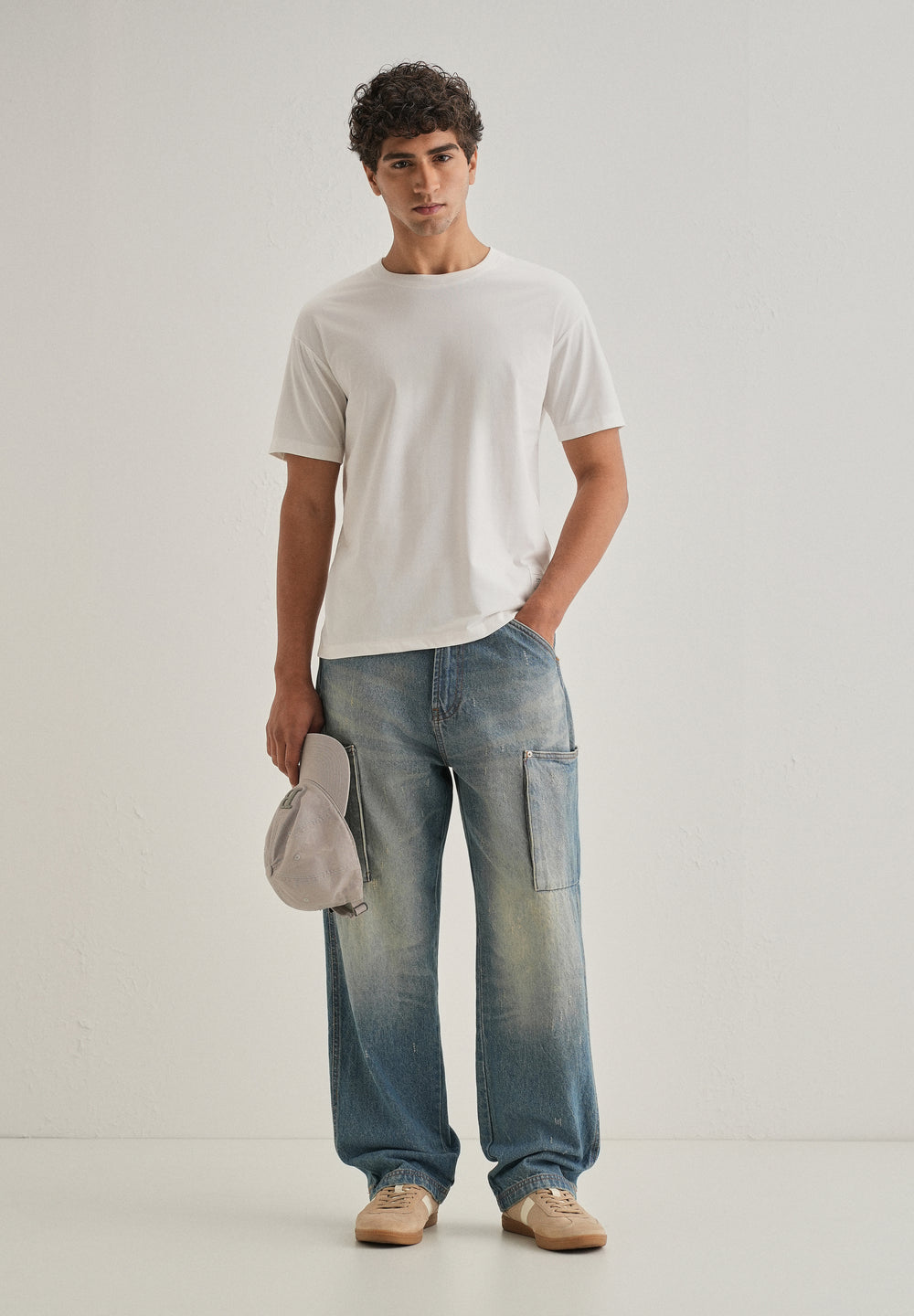 Off White Stripe Back Yoke T-shirt