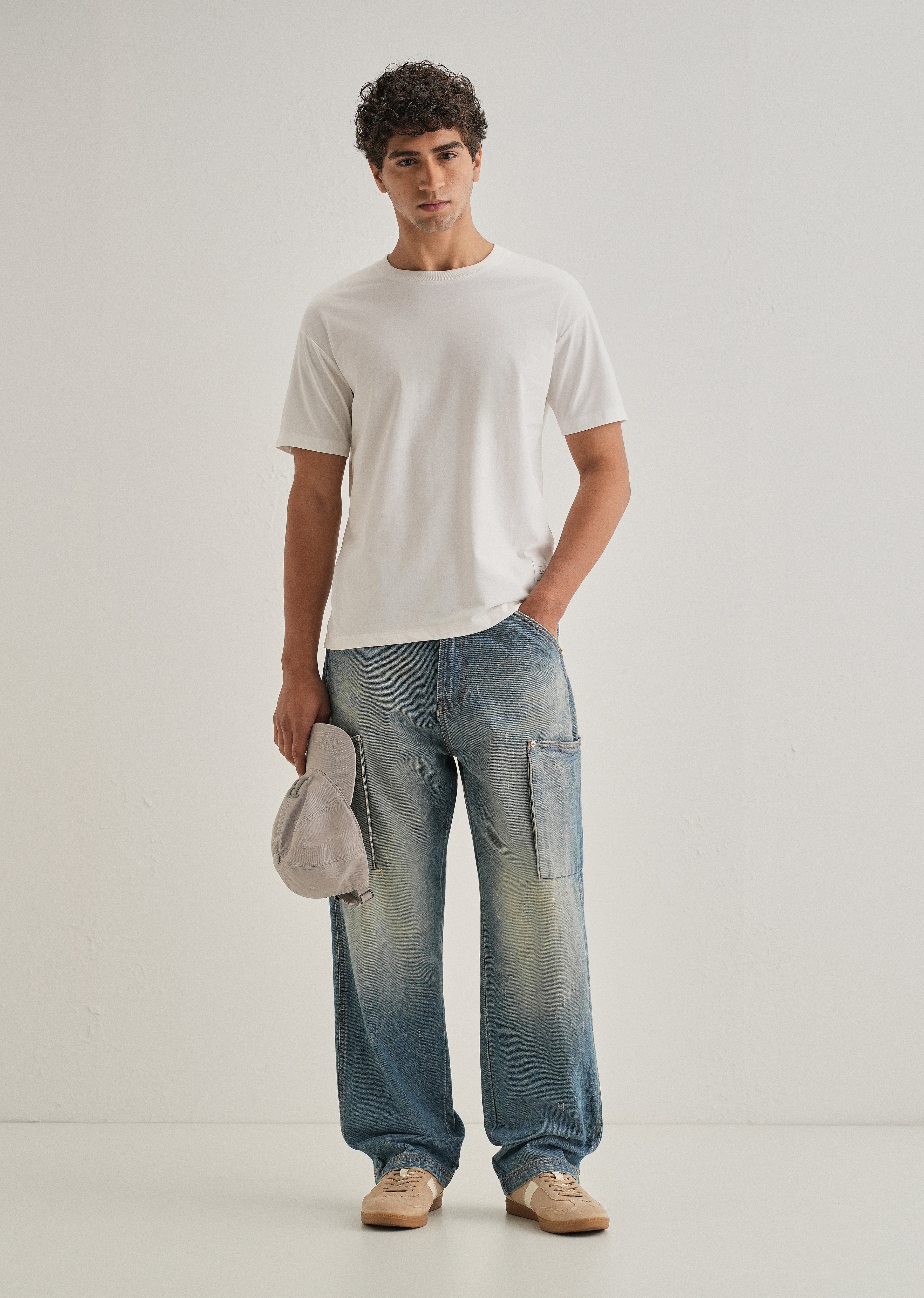 Off White Stripe Back Yoke T-shirt