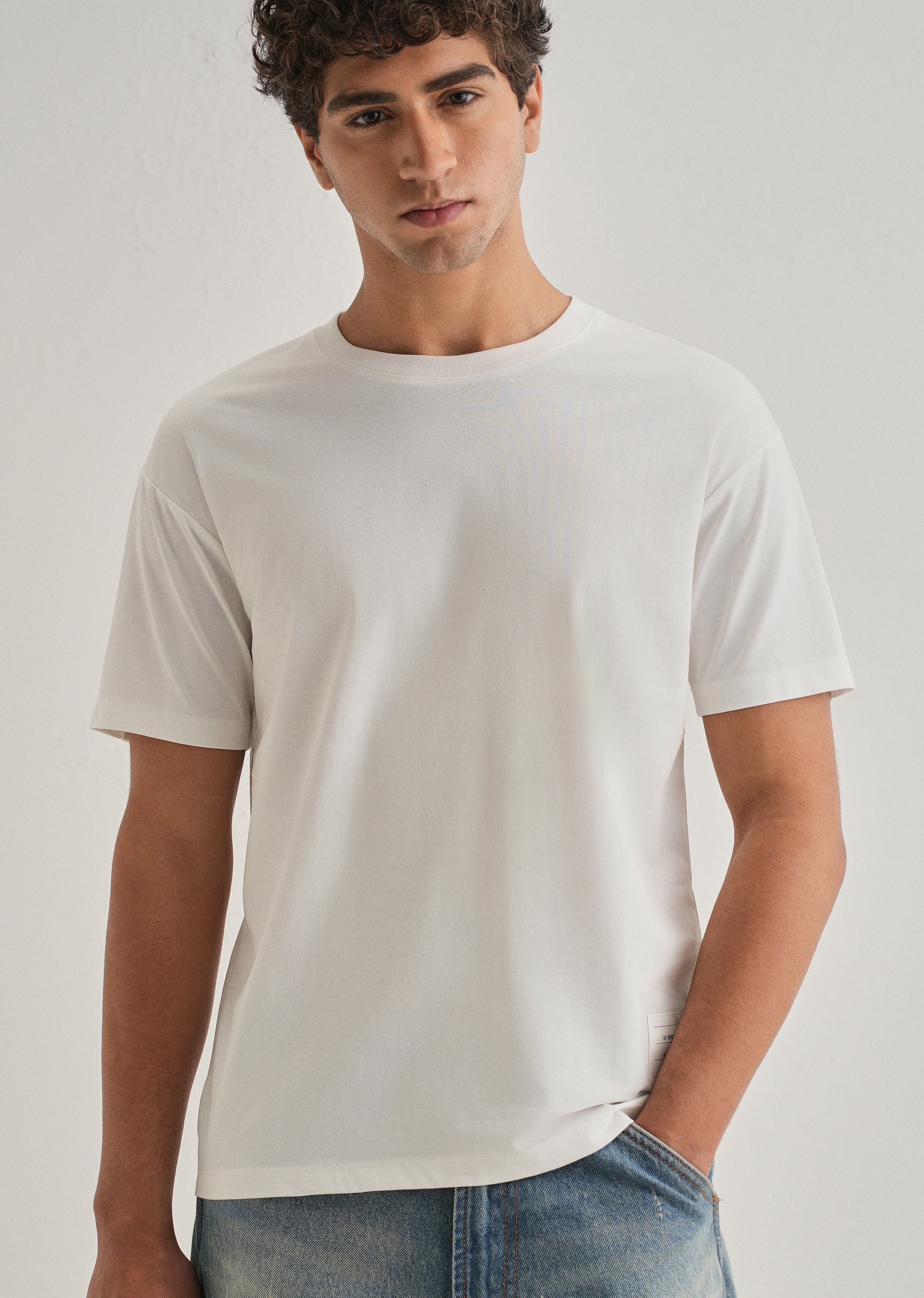 Off White Stripe Back Yoke T-shirt