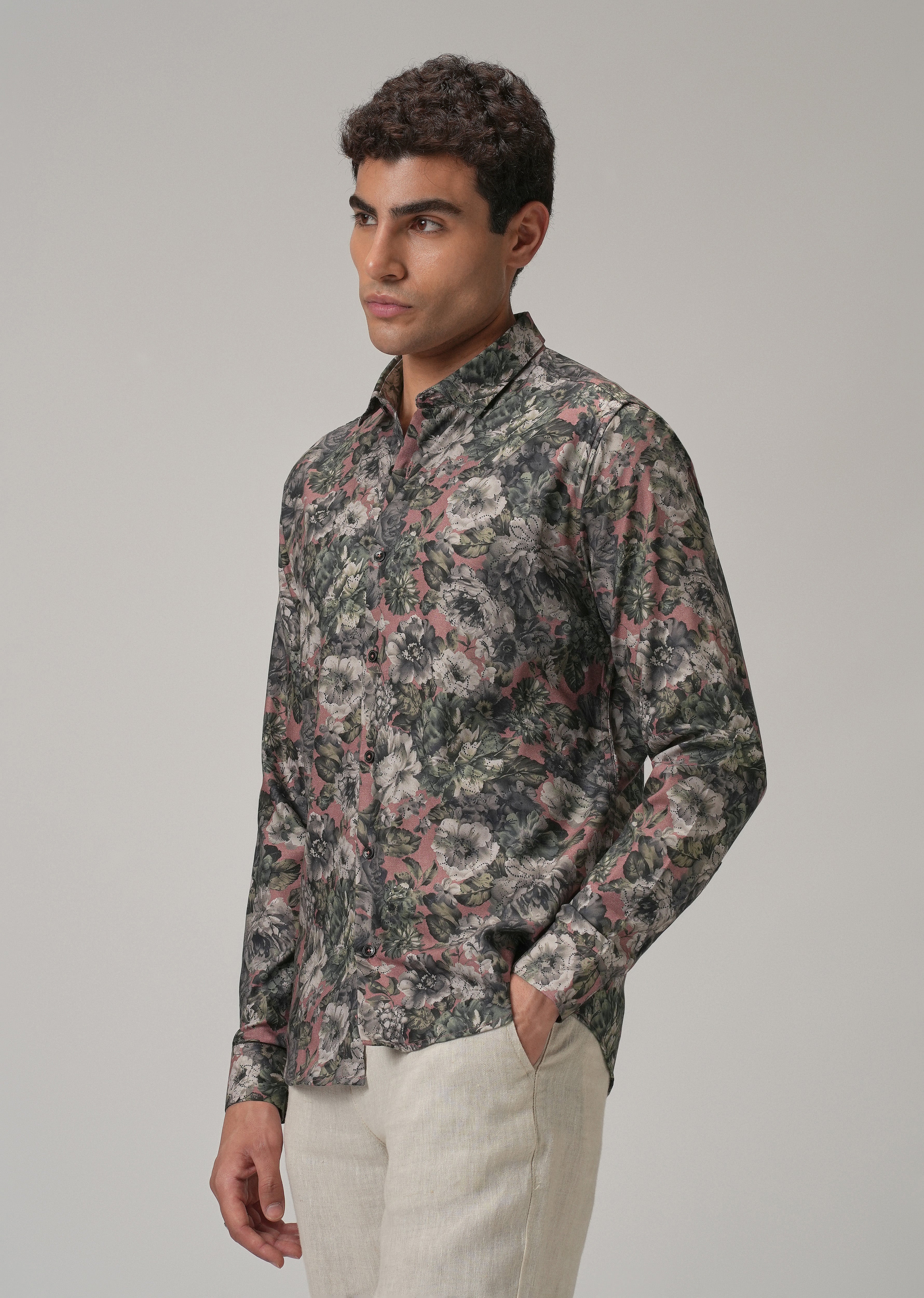 Oleander Floral Printed Shirt