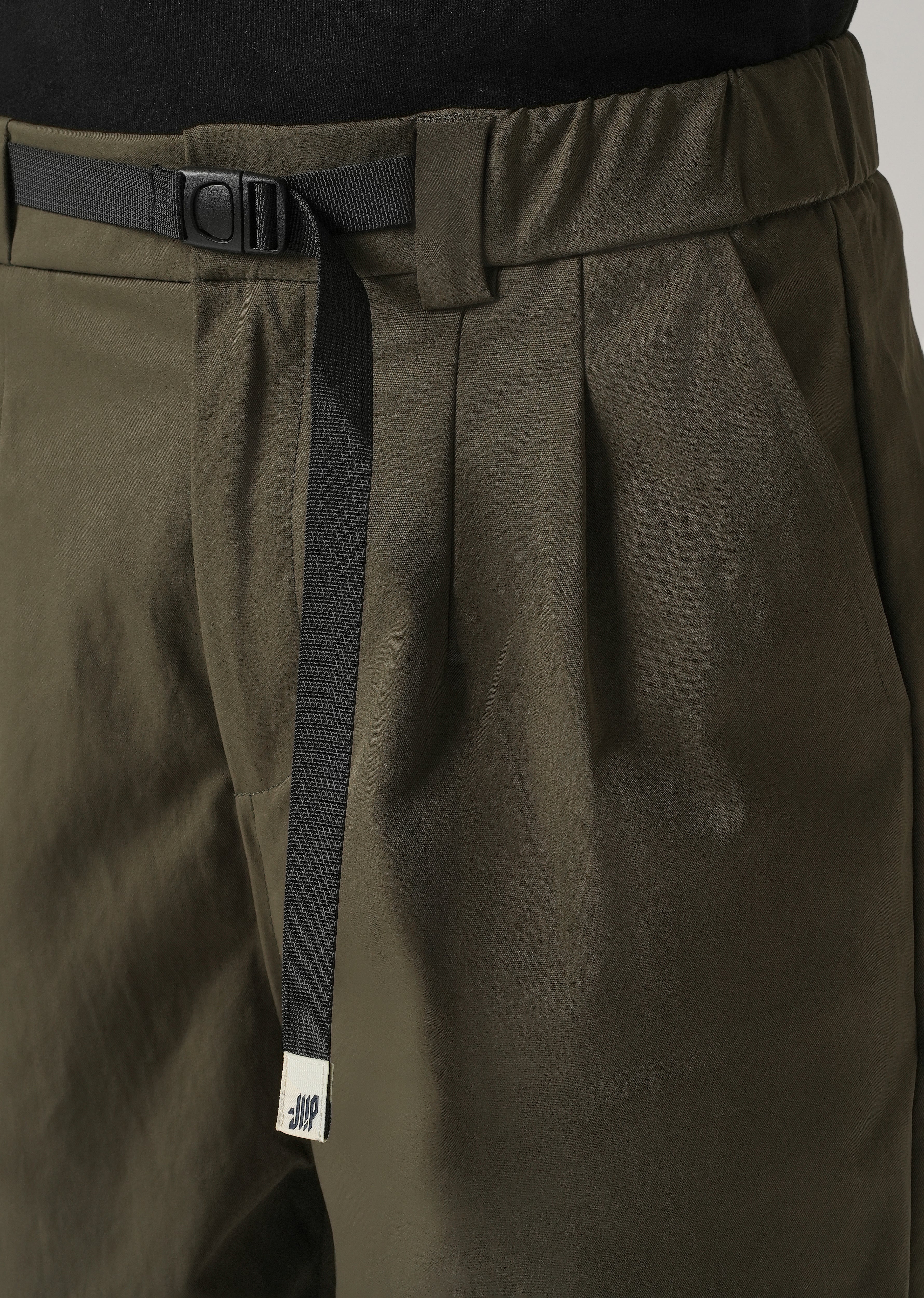 Olive Twill Belt Relaxed Fit Pant