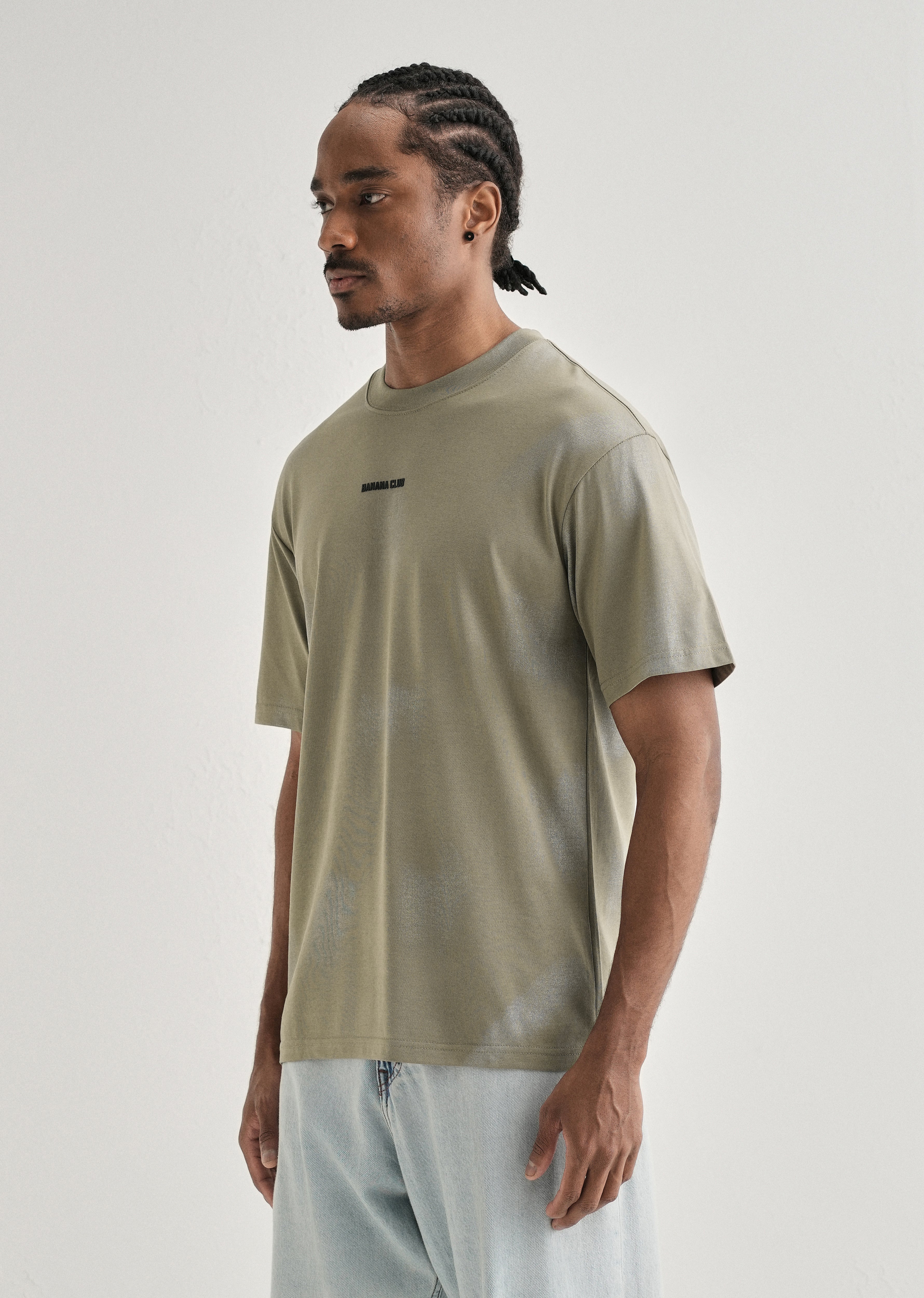 Olive Brushstroke Oversized T-shirt