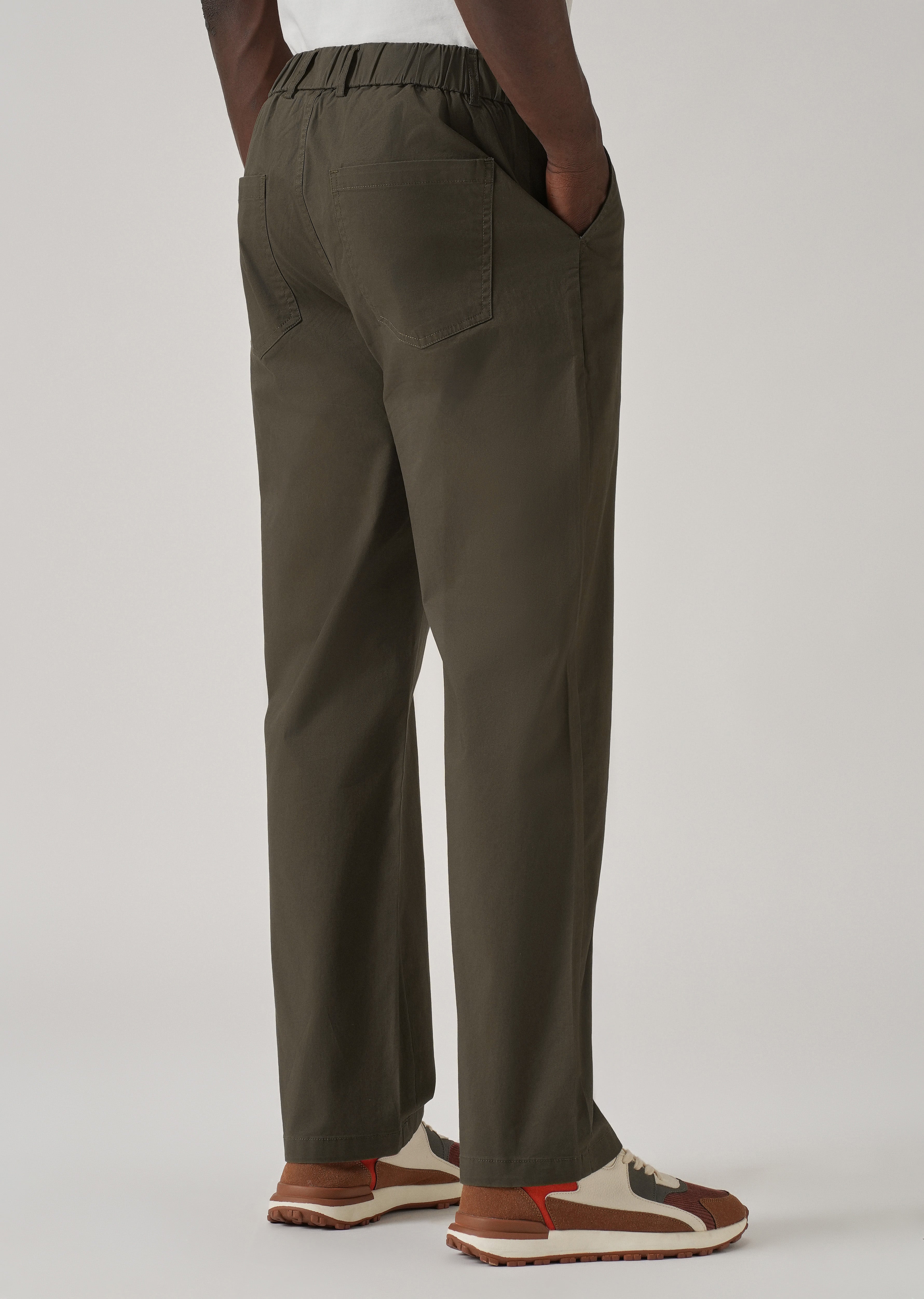 Baggy Fit Olive Green Chinos