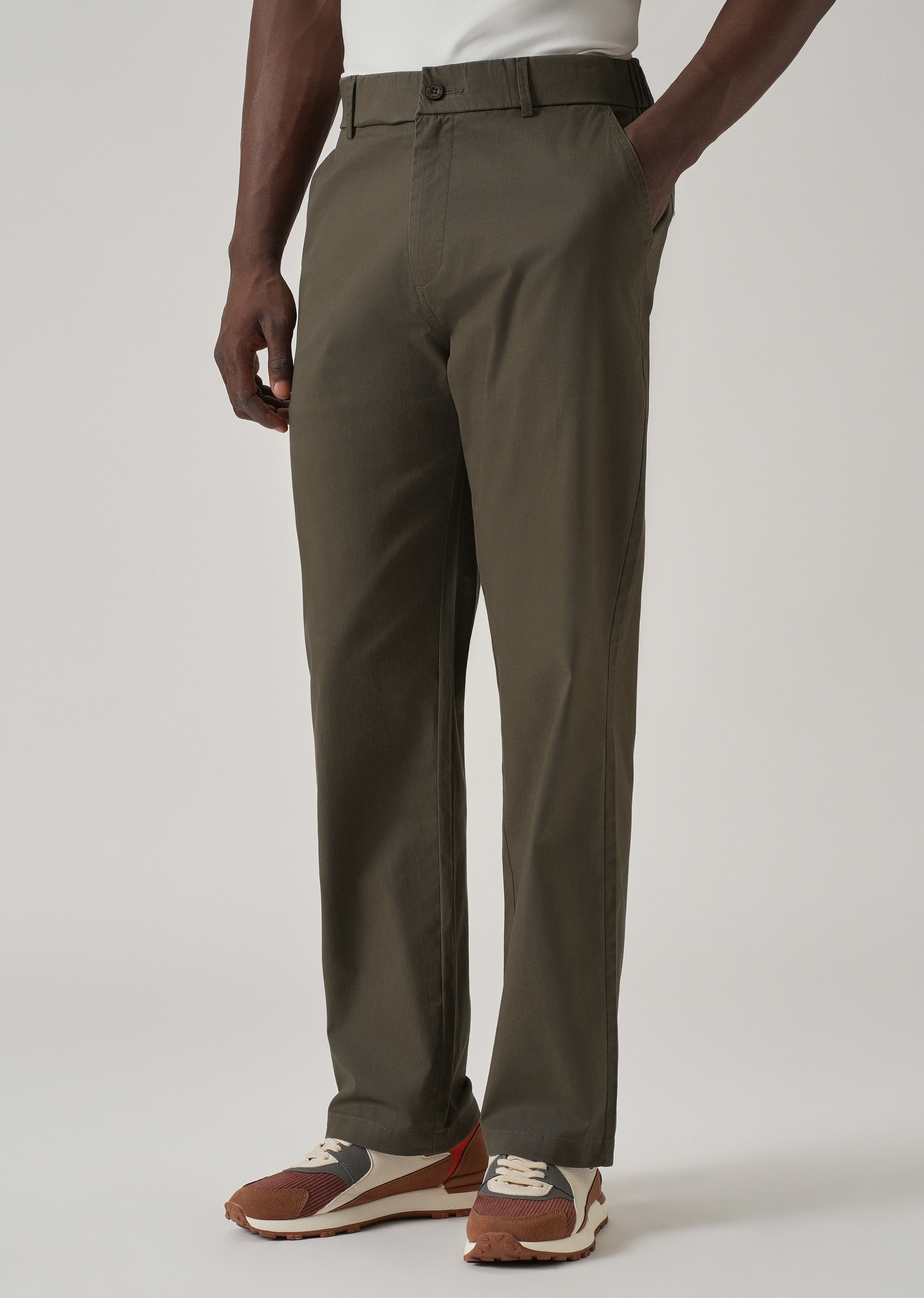 Baggy Fit Olive Green Chinos