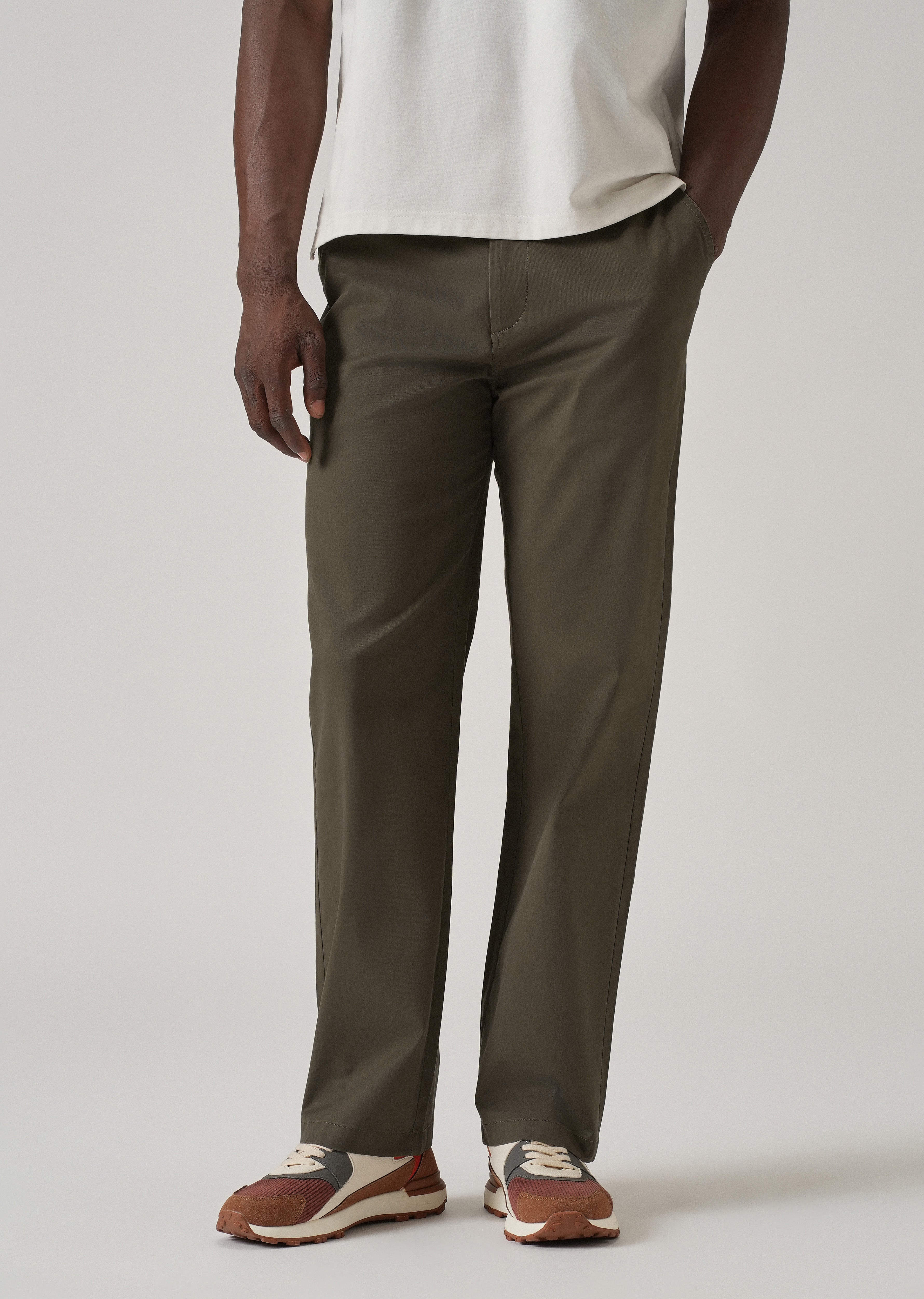 Baggy Fit Olive Green Chinos