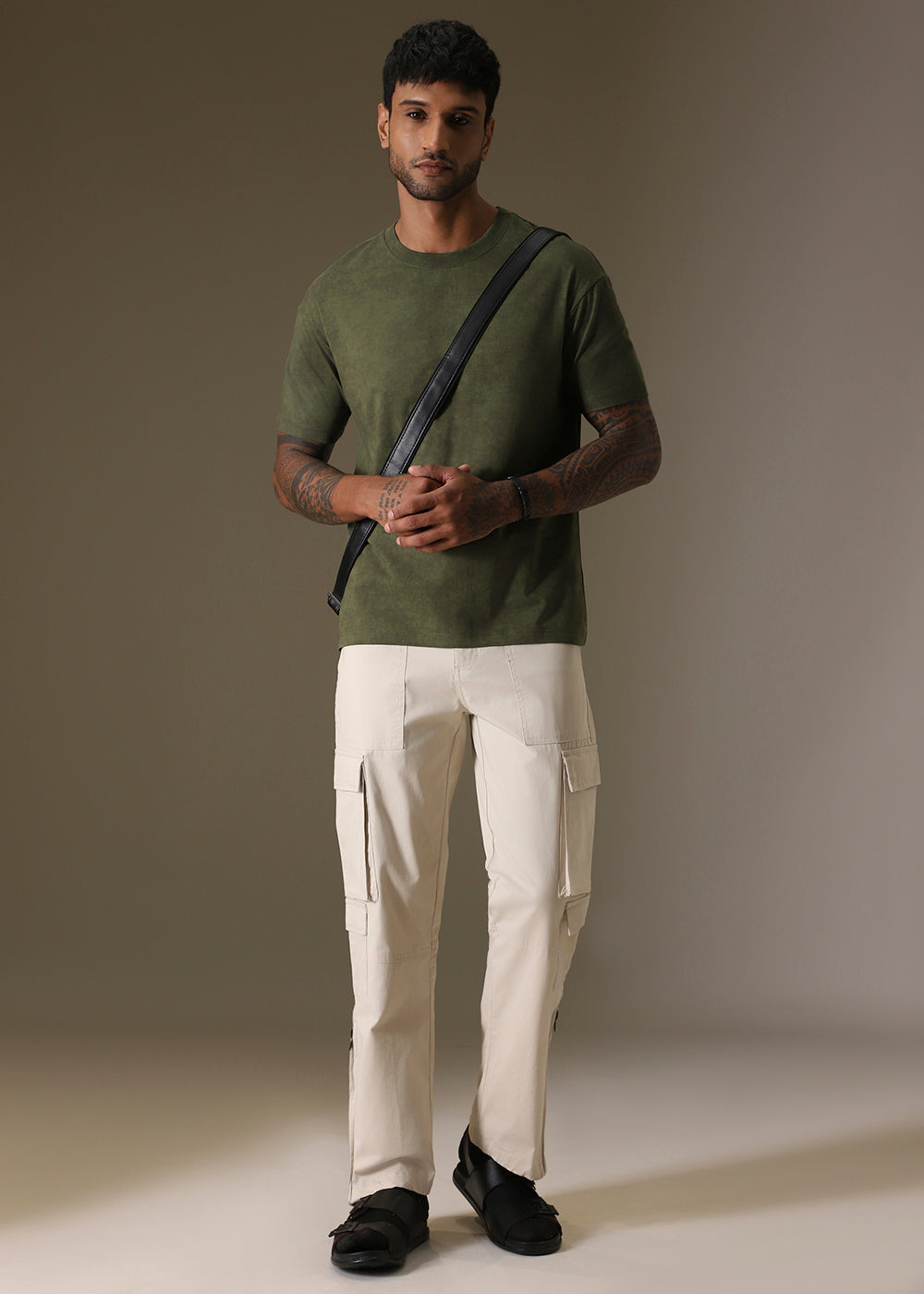 Olive Green Crew Neck T-Shirt