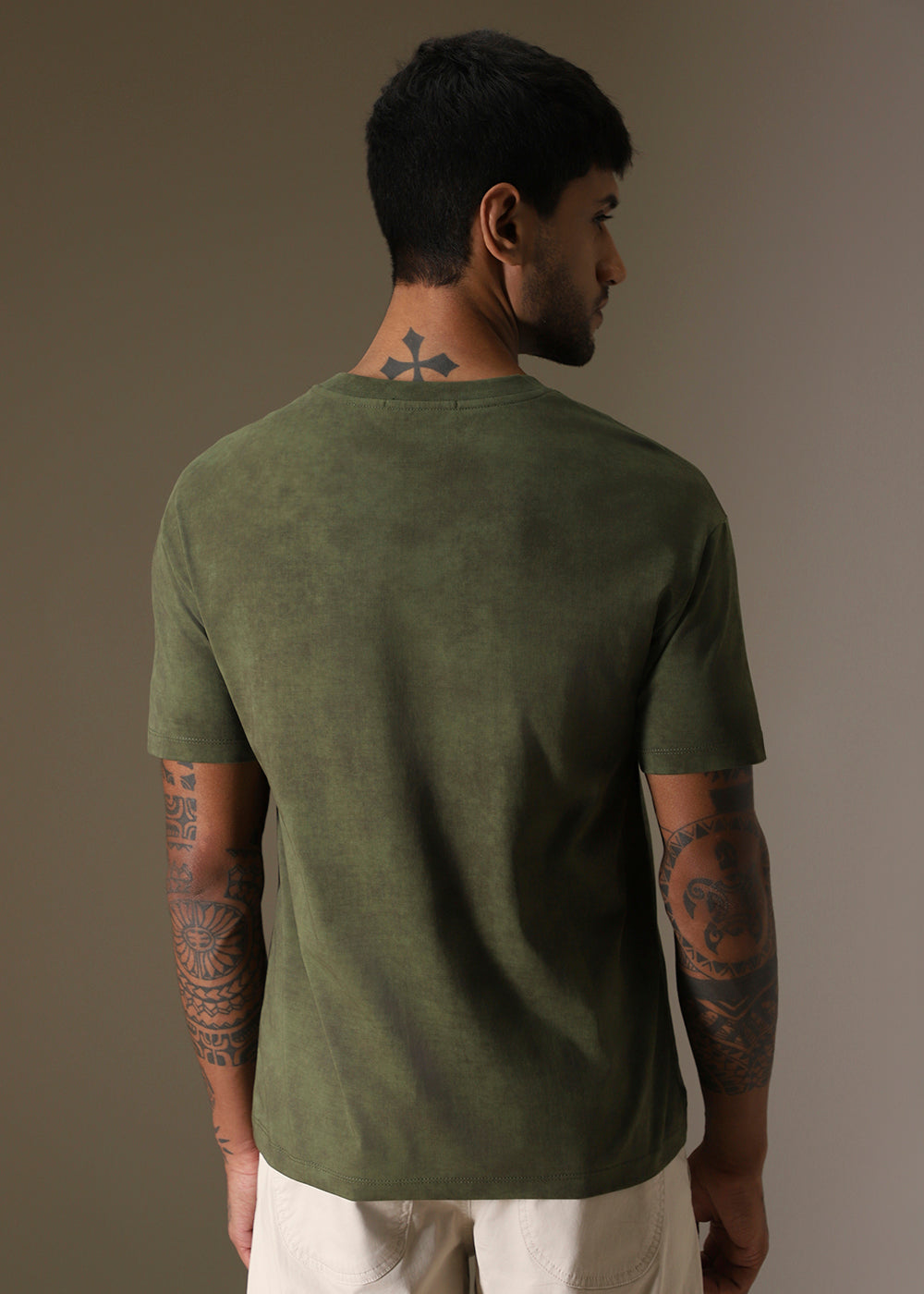 Olive Green Crew Neck T-Shirt