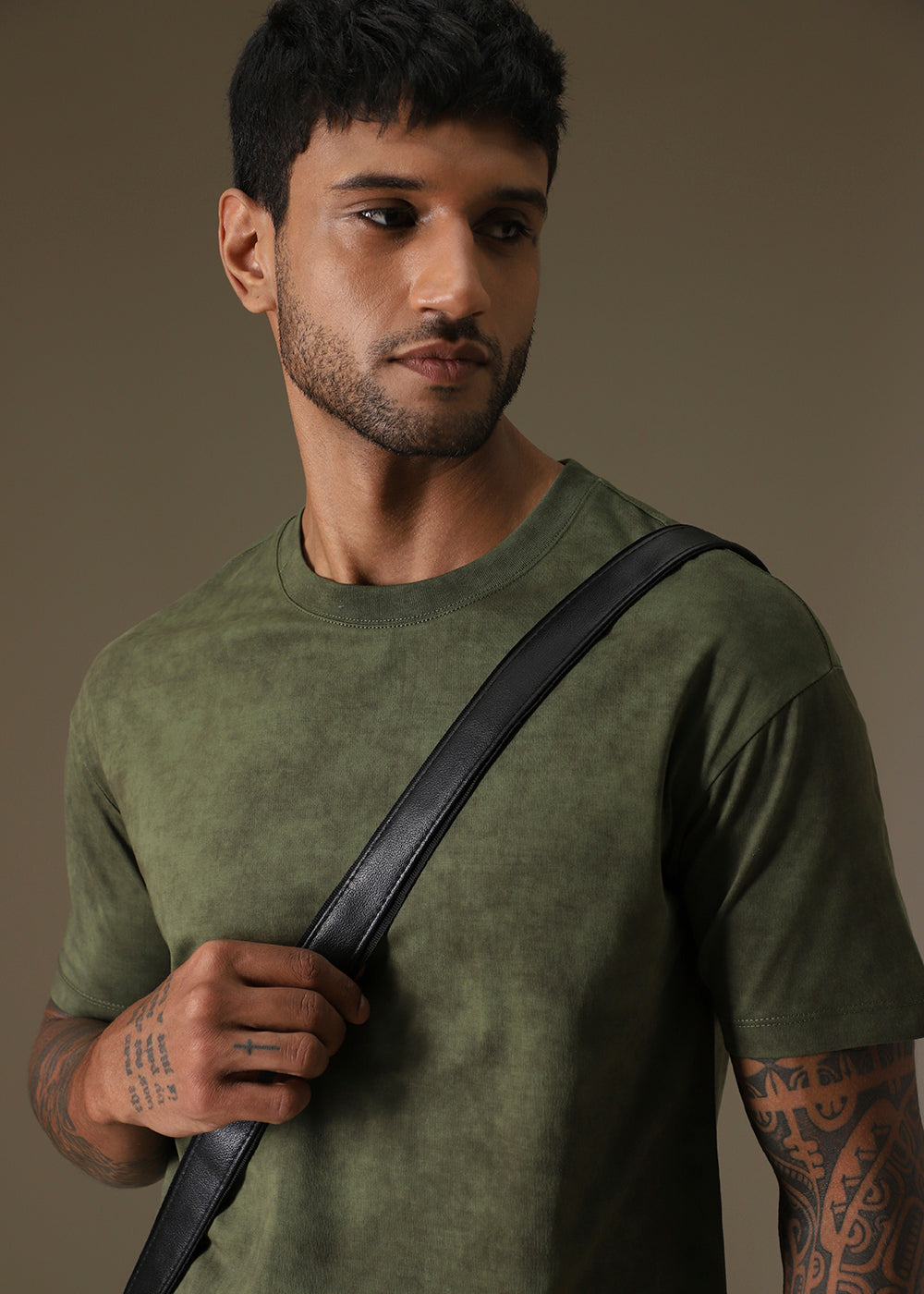 Olive Green Crew Neck T-Shirt