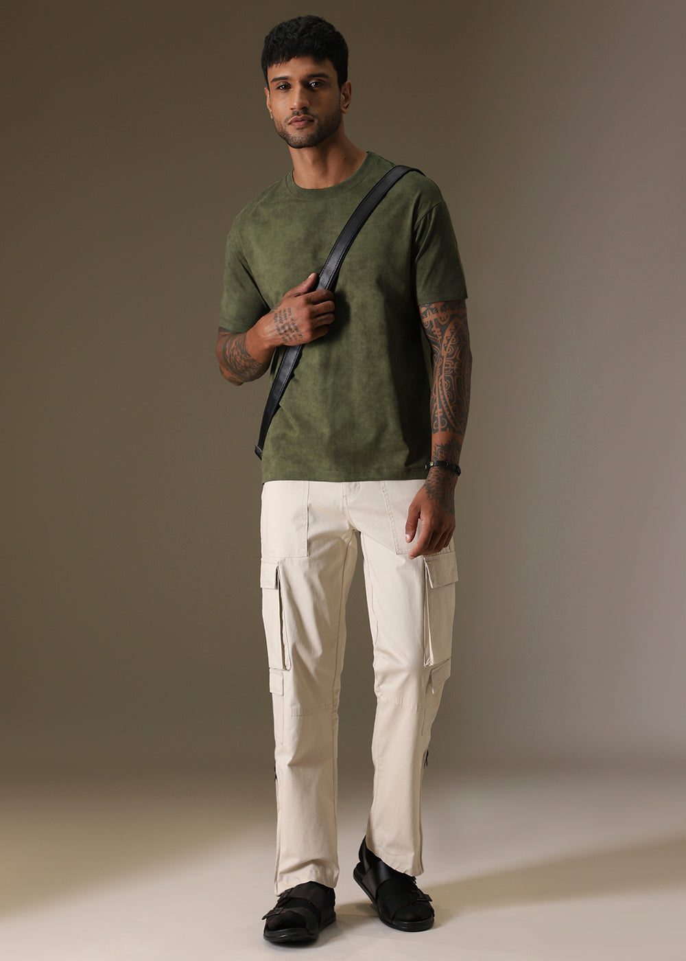 Olive Green Crew Neck T-Shirt
