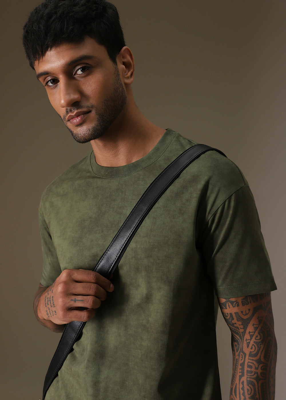 Olive Green Crew Neck T-Shirt