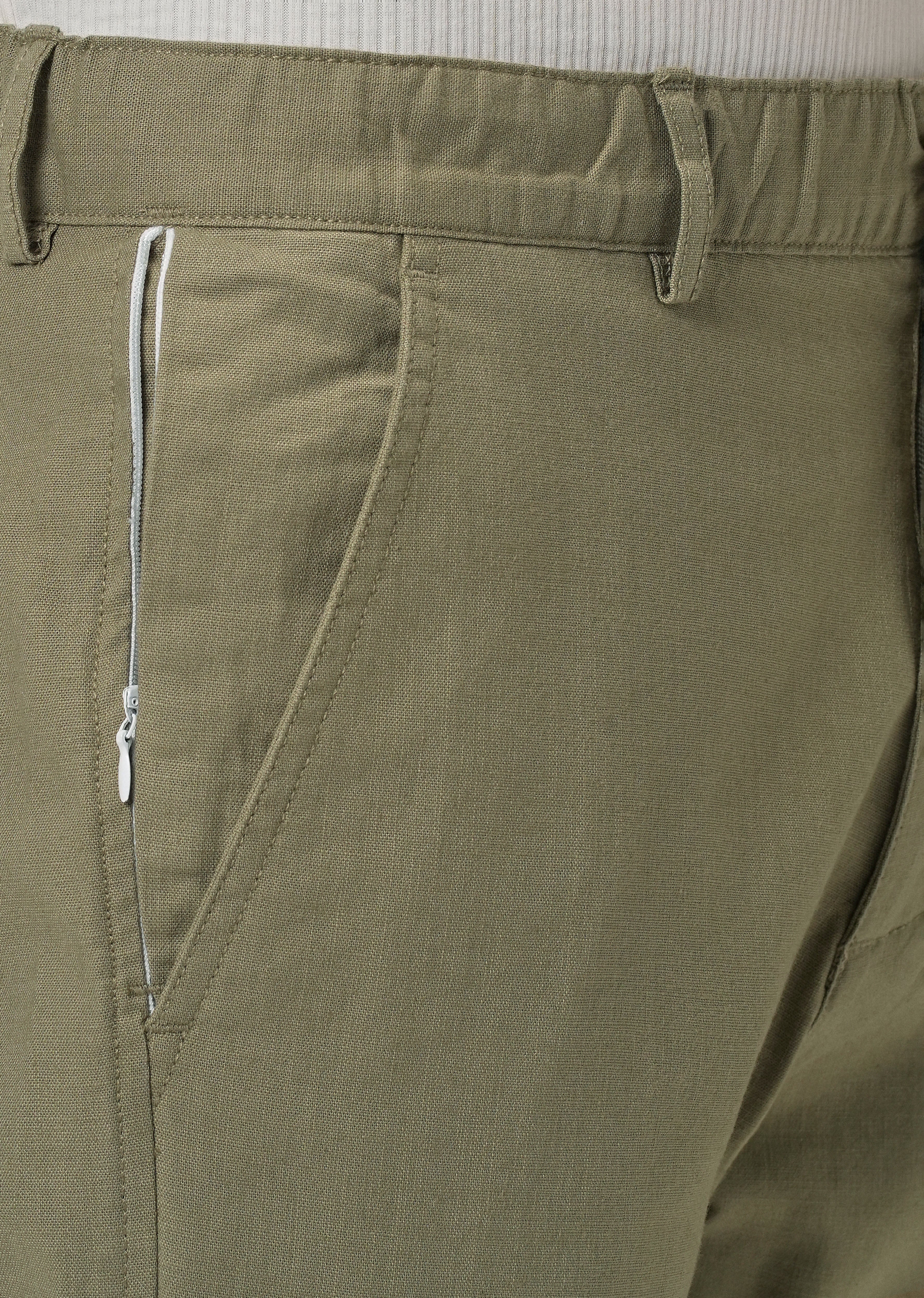 Olive Green Cotton Trouser