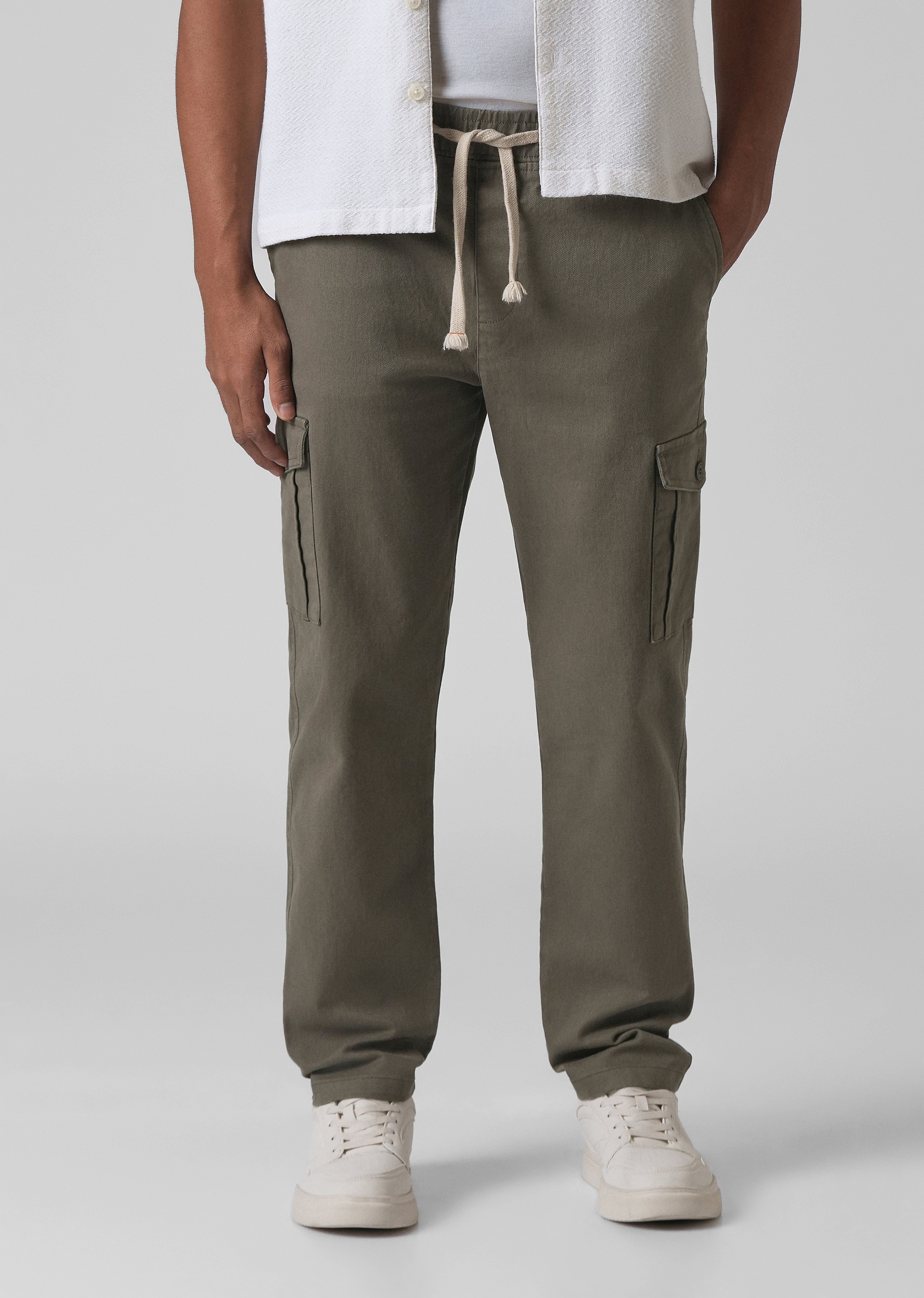 Olive Green Regular Fit Cargo Pant