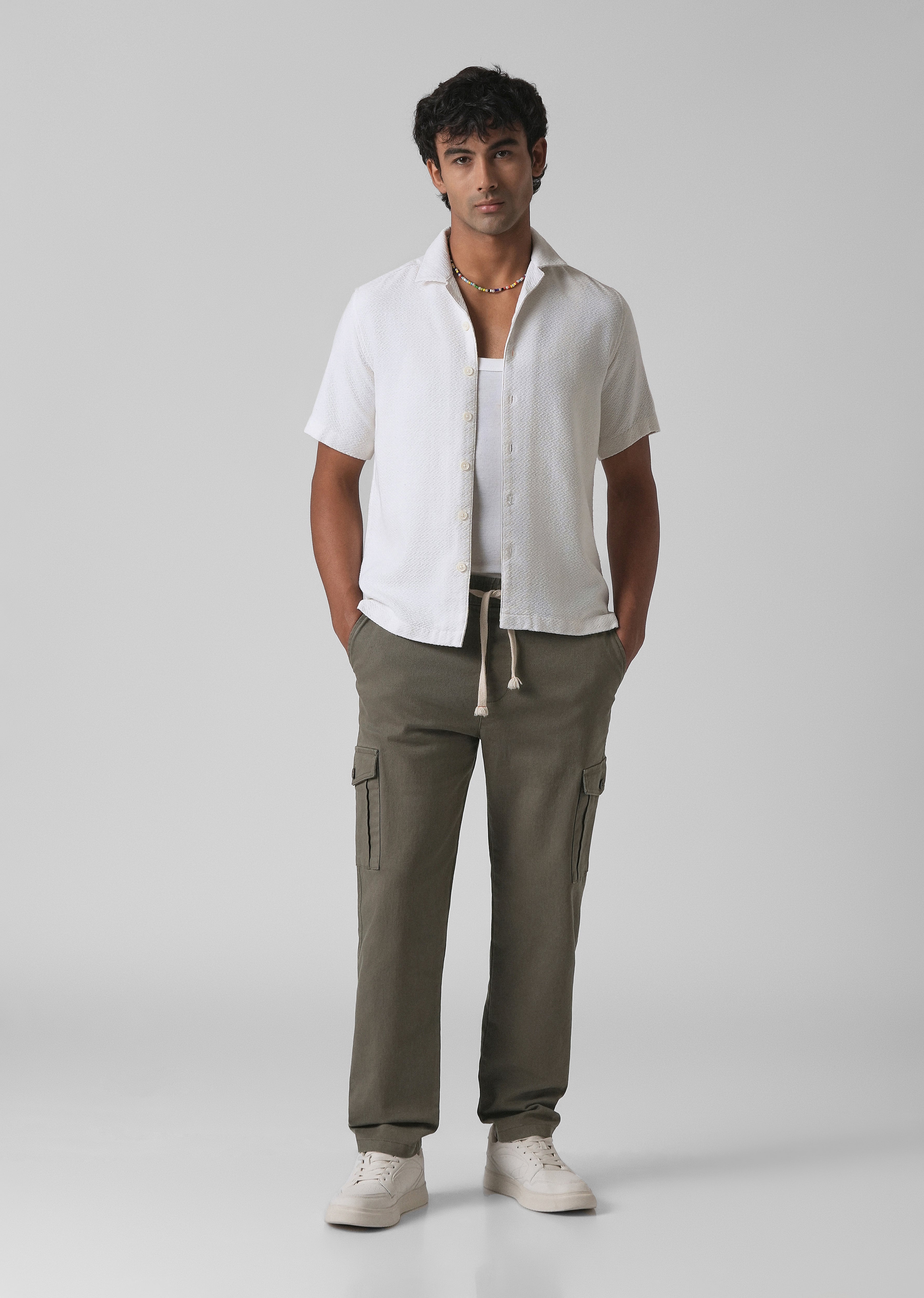 Olive Green Regular Fit Cargo Pant