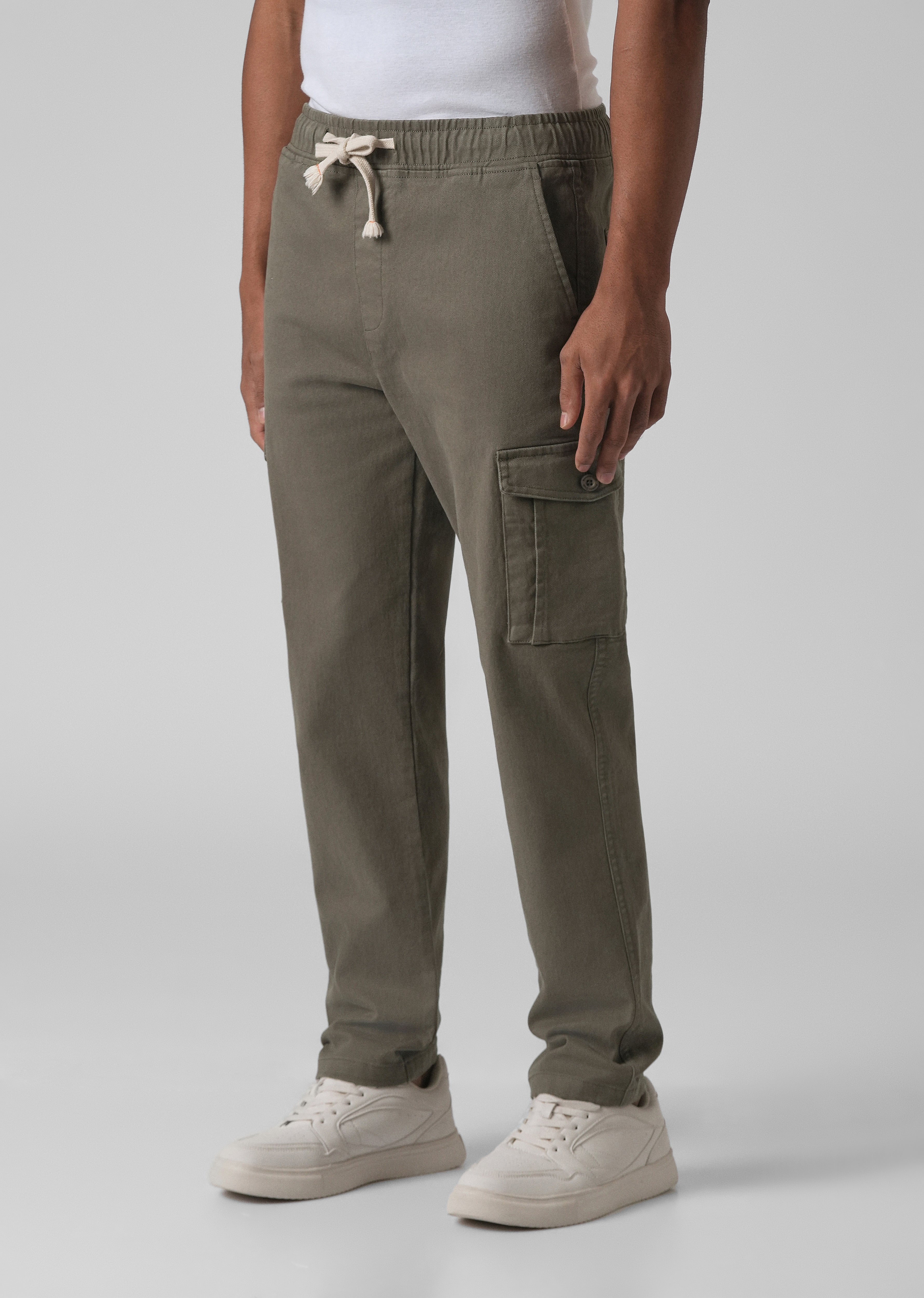 Olive Green Regular Fit Cargo Pant