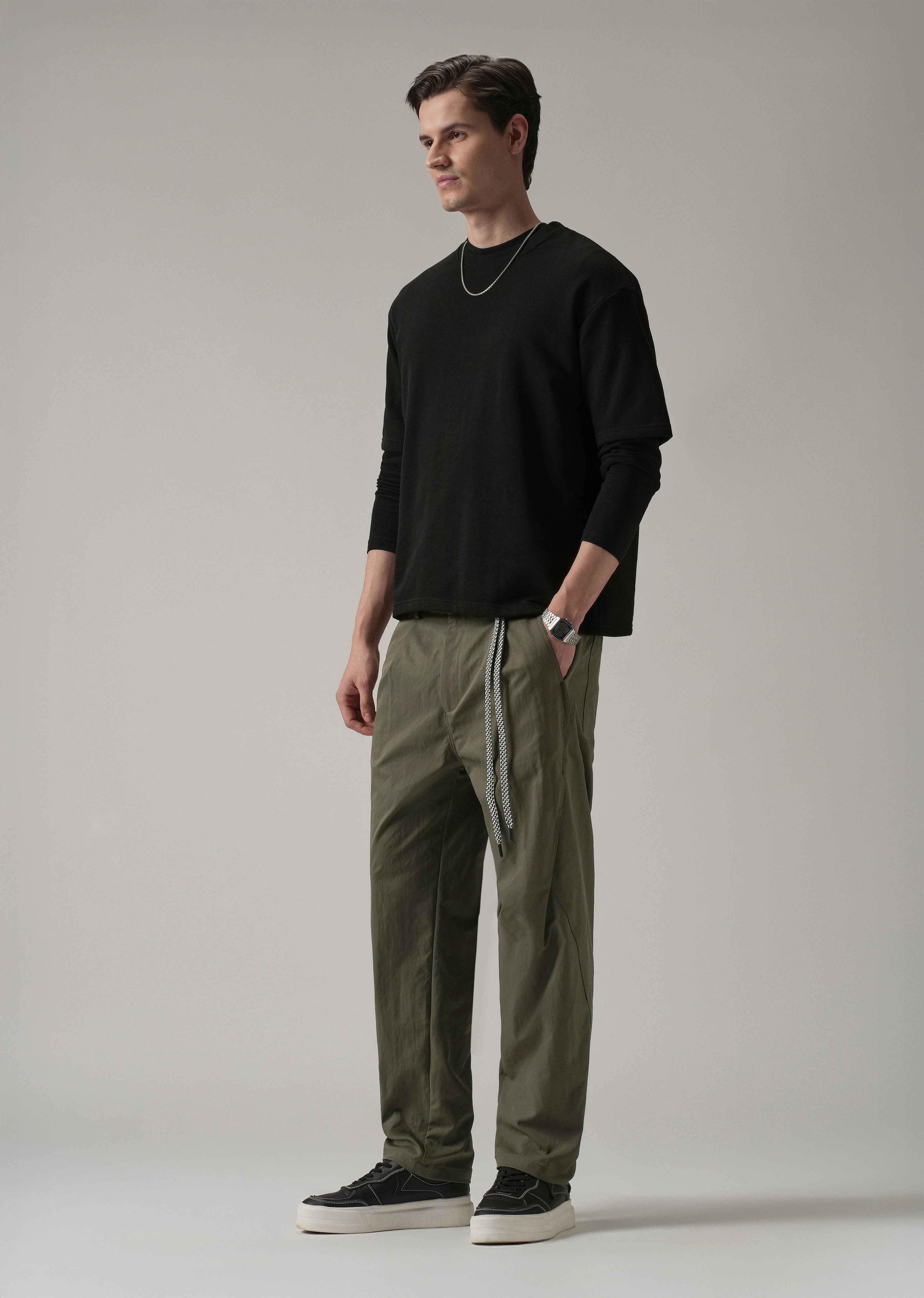 Olive Stone Wash Pant