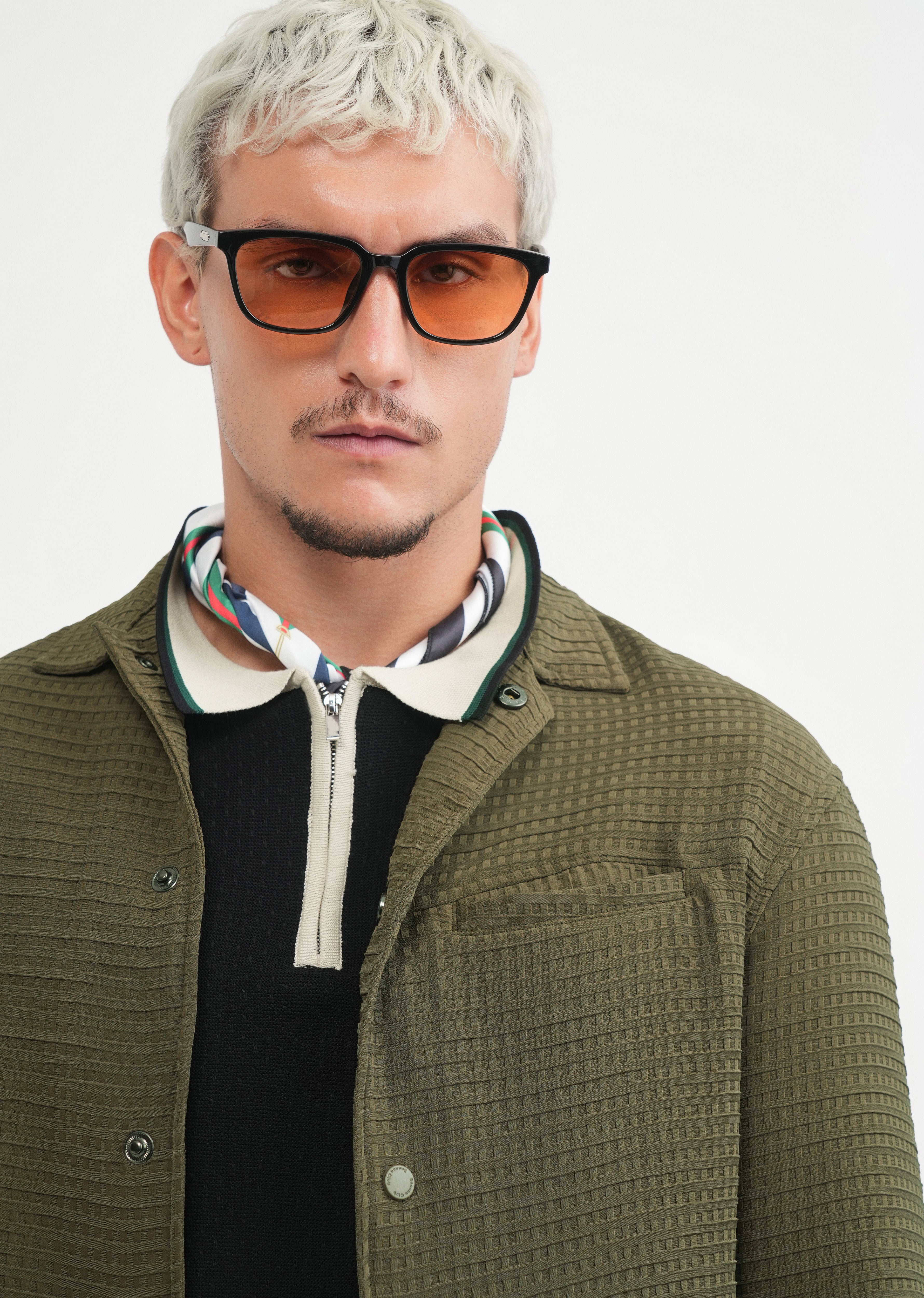 Olive Green Textured Shacket