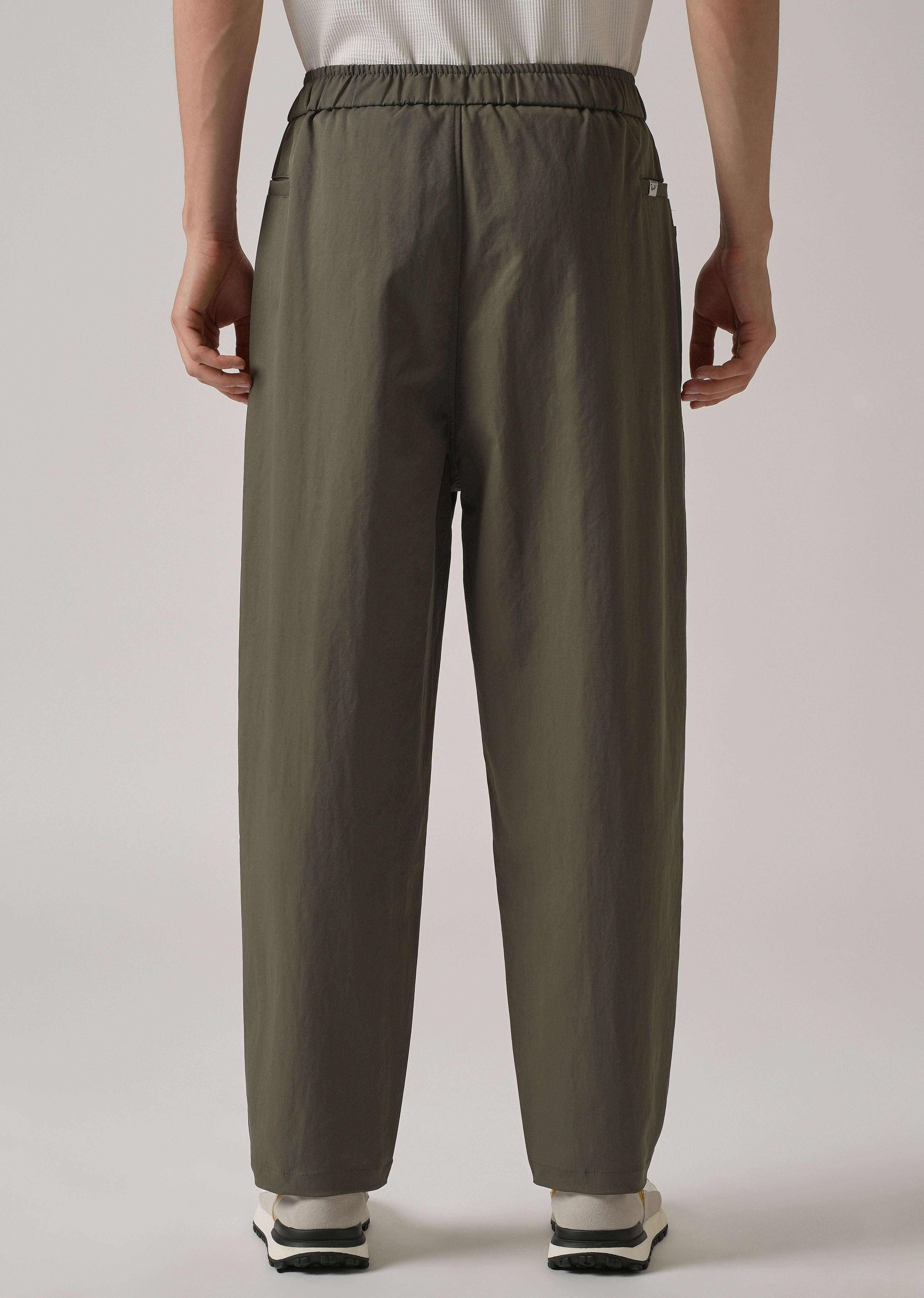 Olive Twill Relaxed Fit Pant