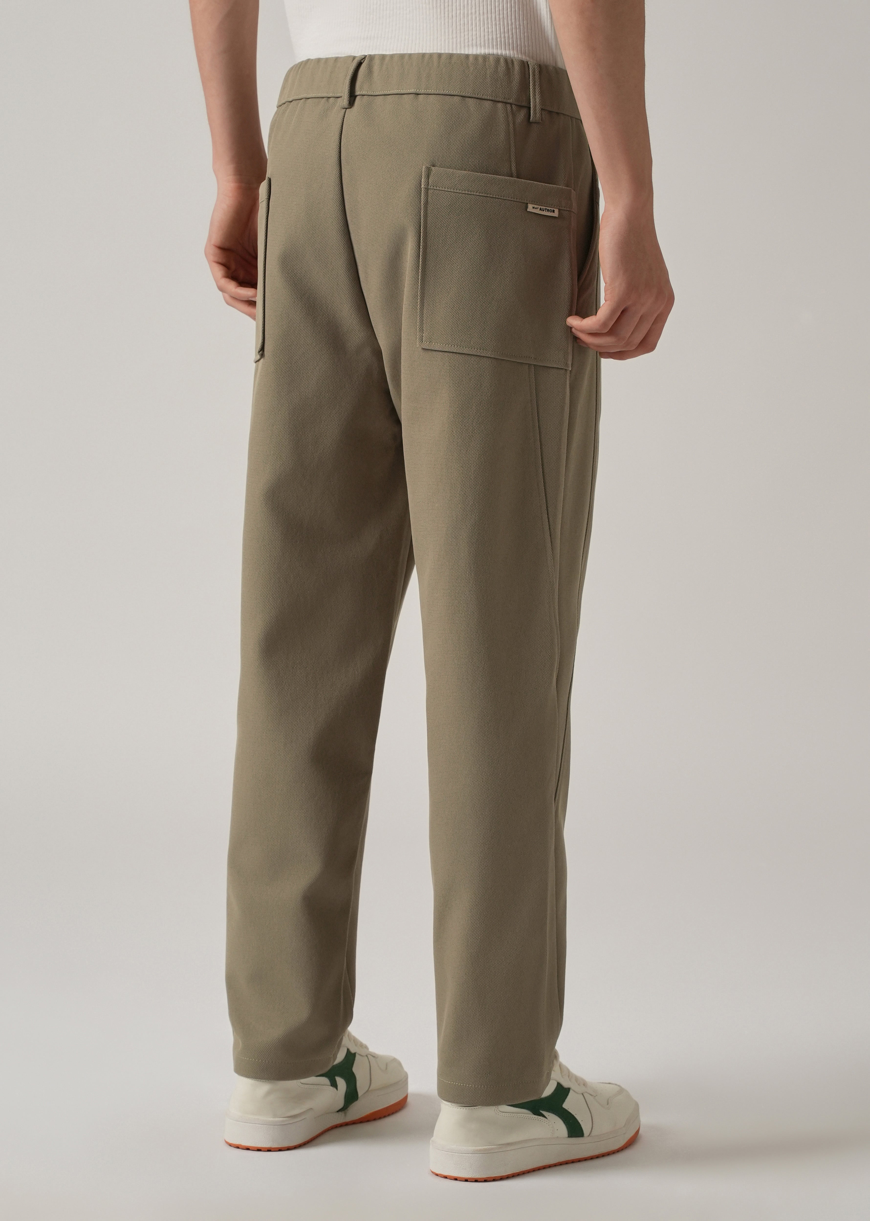Olive Relaxed Fit Tie Waist Pant