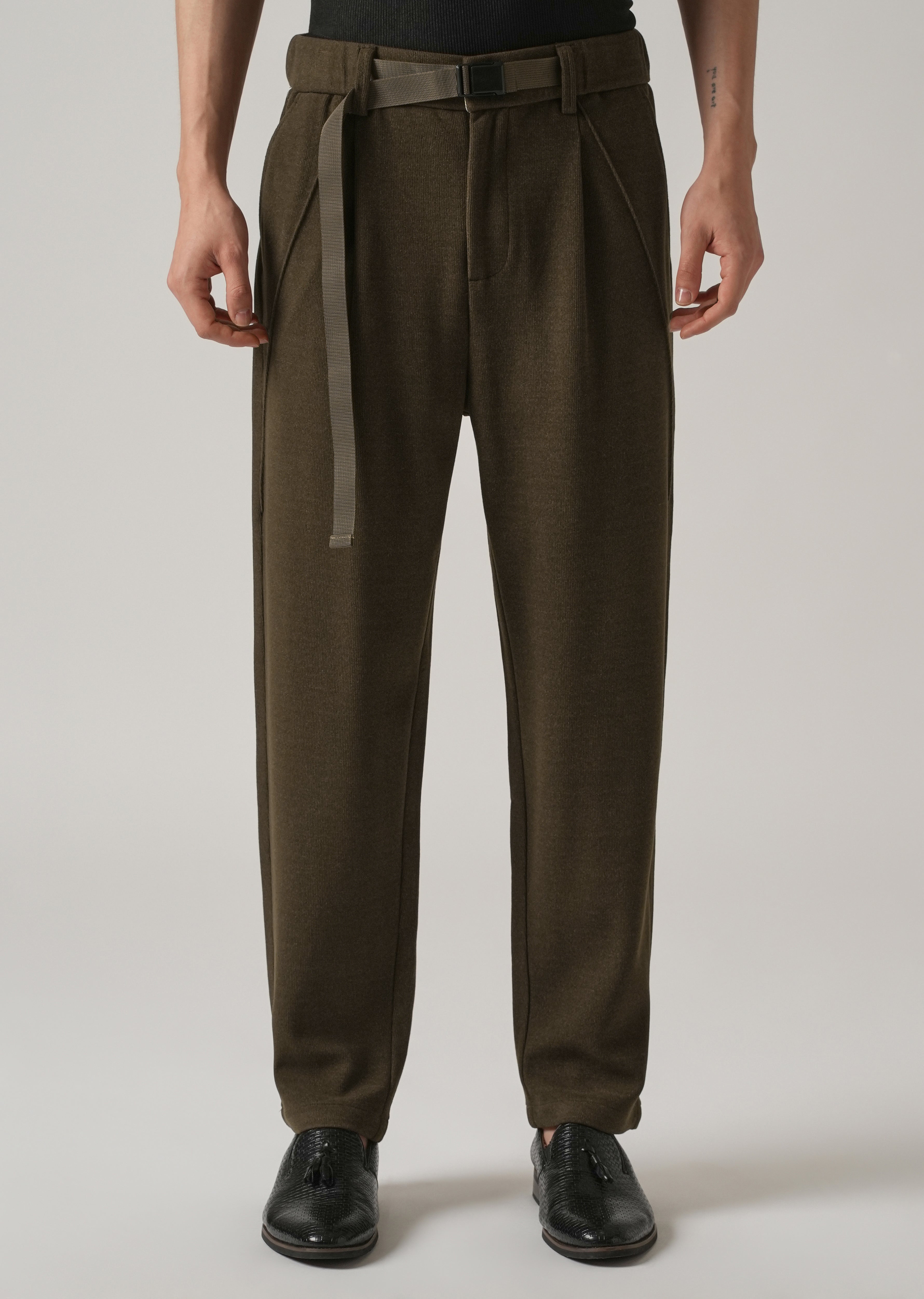 Olive Corduroy Relaxed Fit Pant