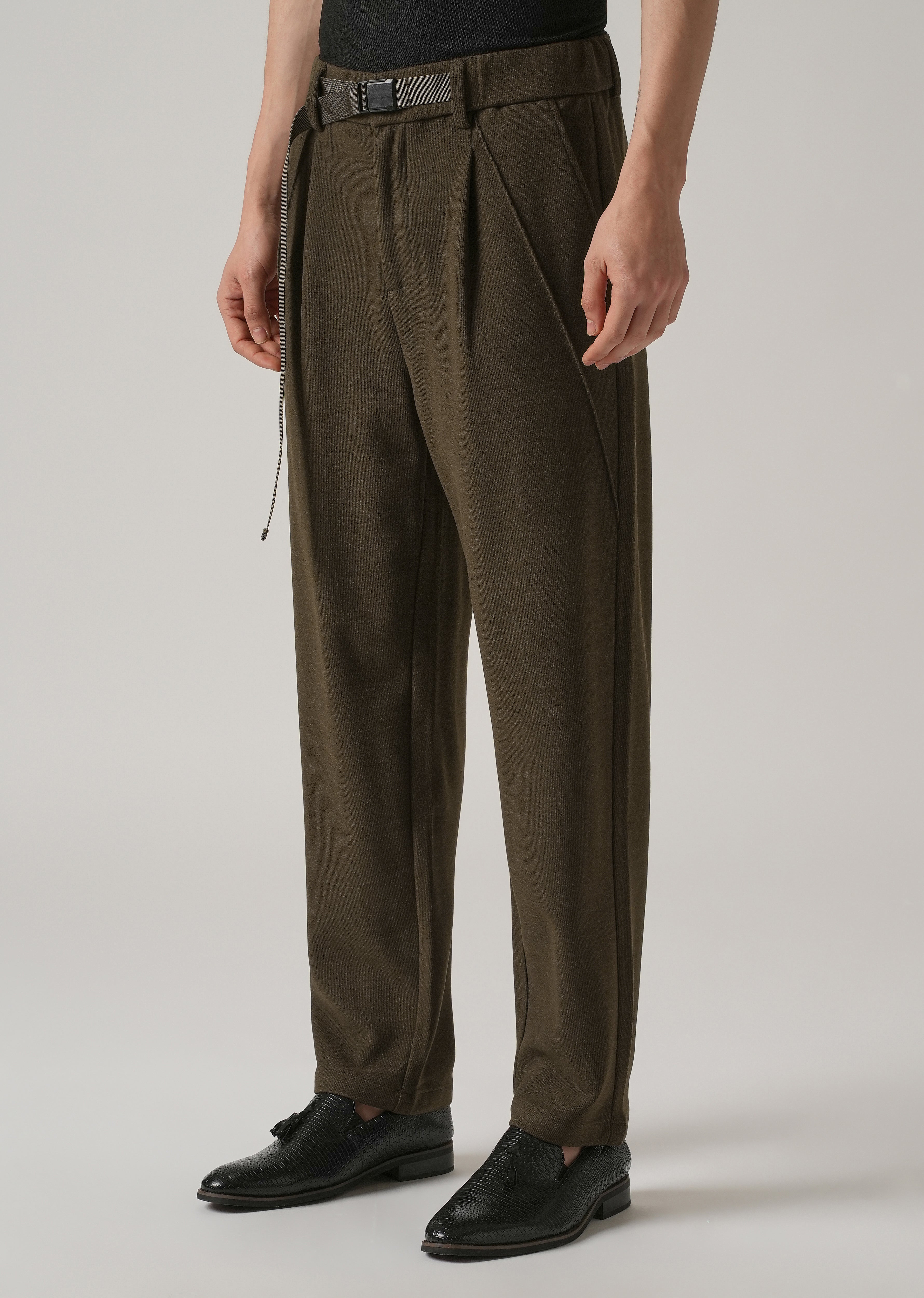 Olive Corduroy Relaxed Fit Pant