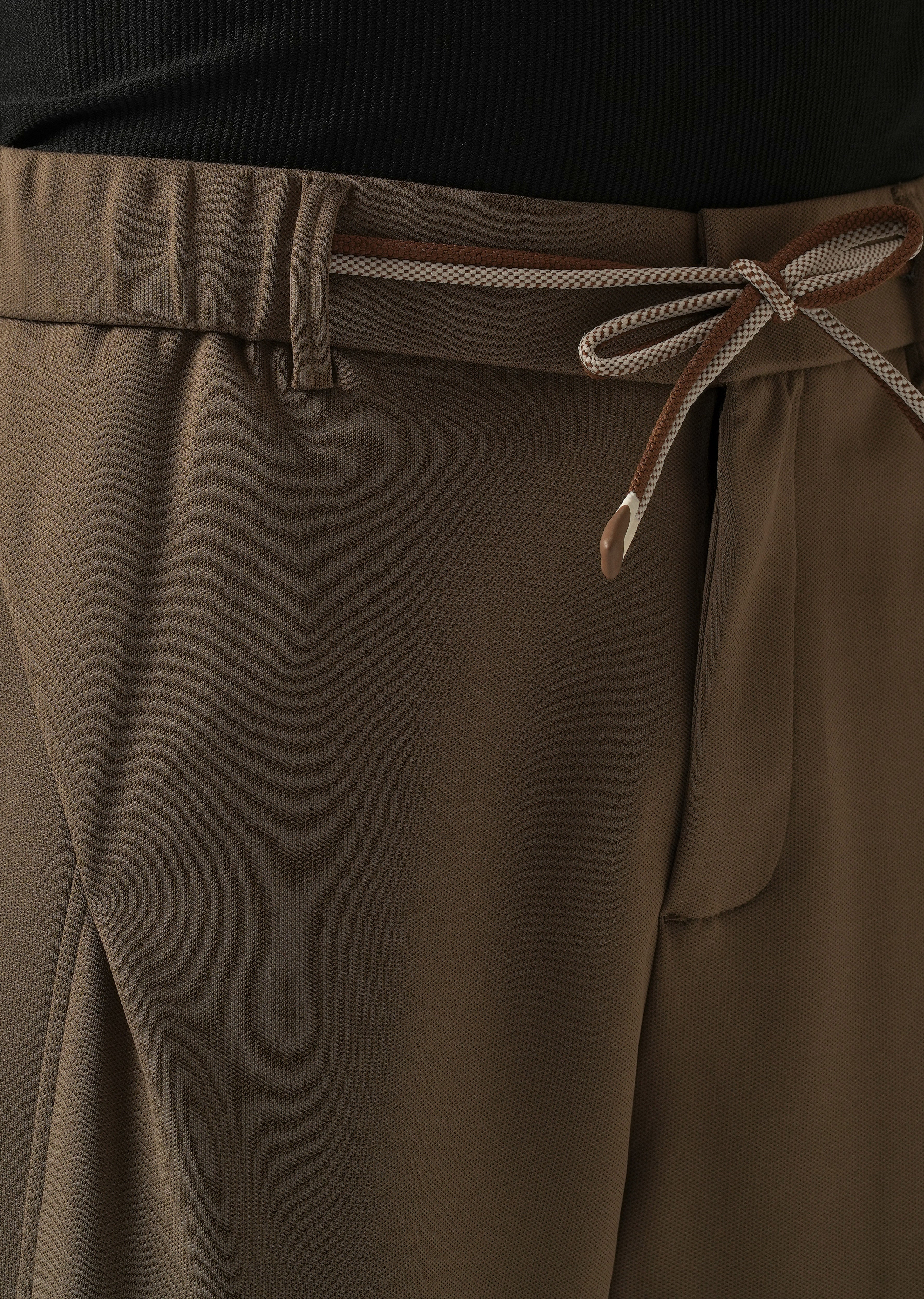 Olive Textured Stretch Pant
