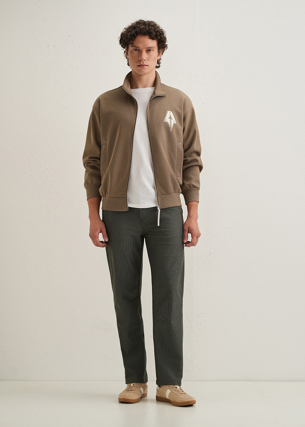 Olive Green Straight Fit Corduroy Pants