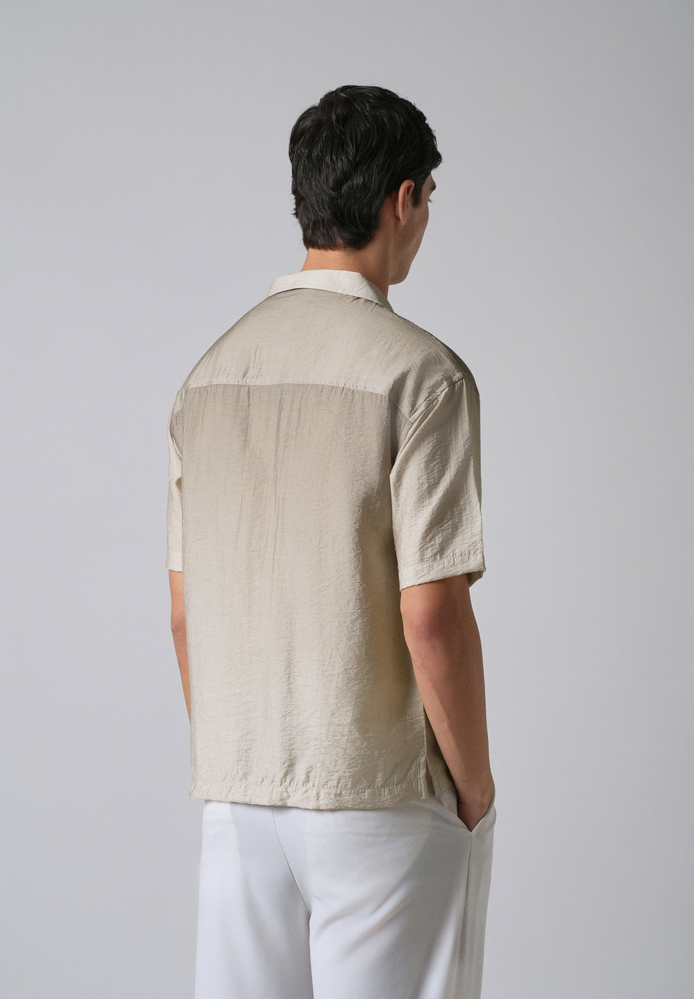 Ombre Beige Print Shirt