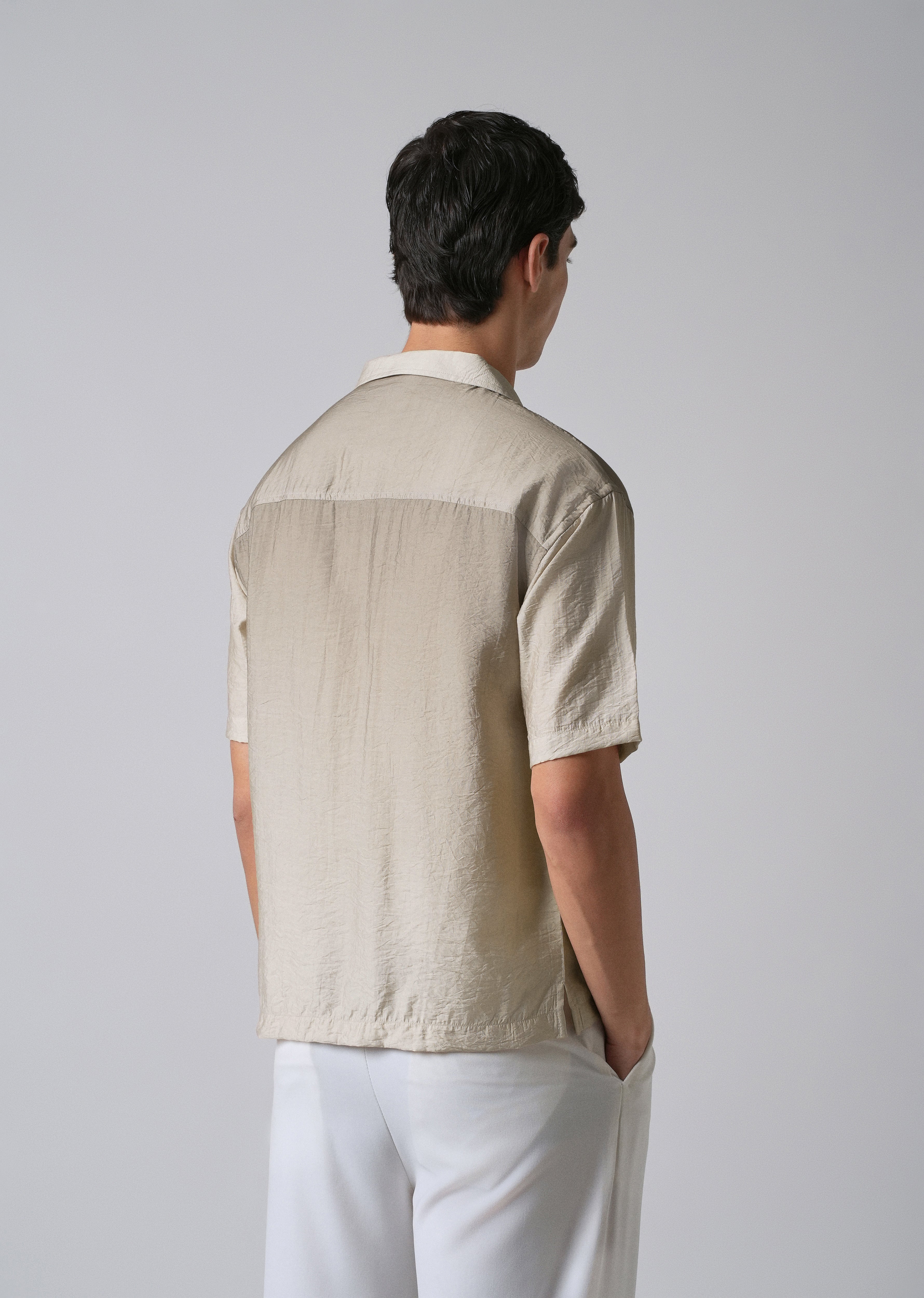 Ombre Beige Print Shirt