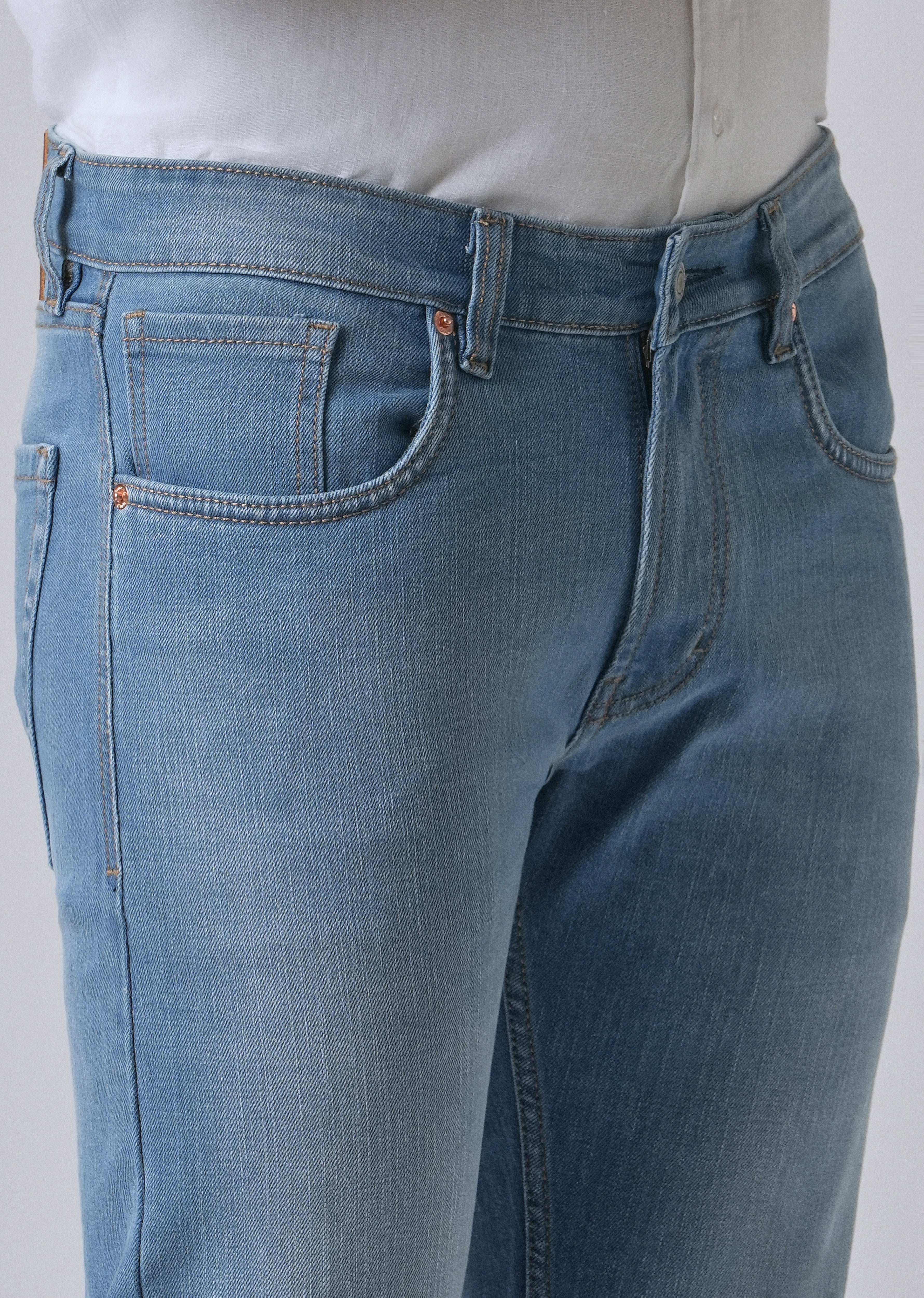 Opal Blue Slim fit Jeans