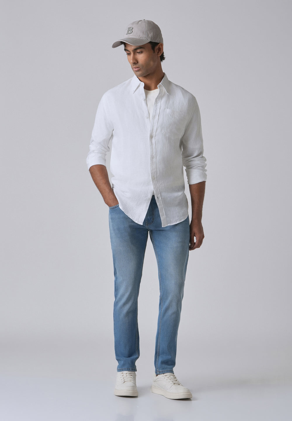 Opal Blue Slim fit Jeans