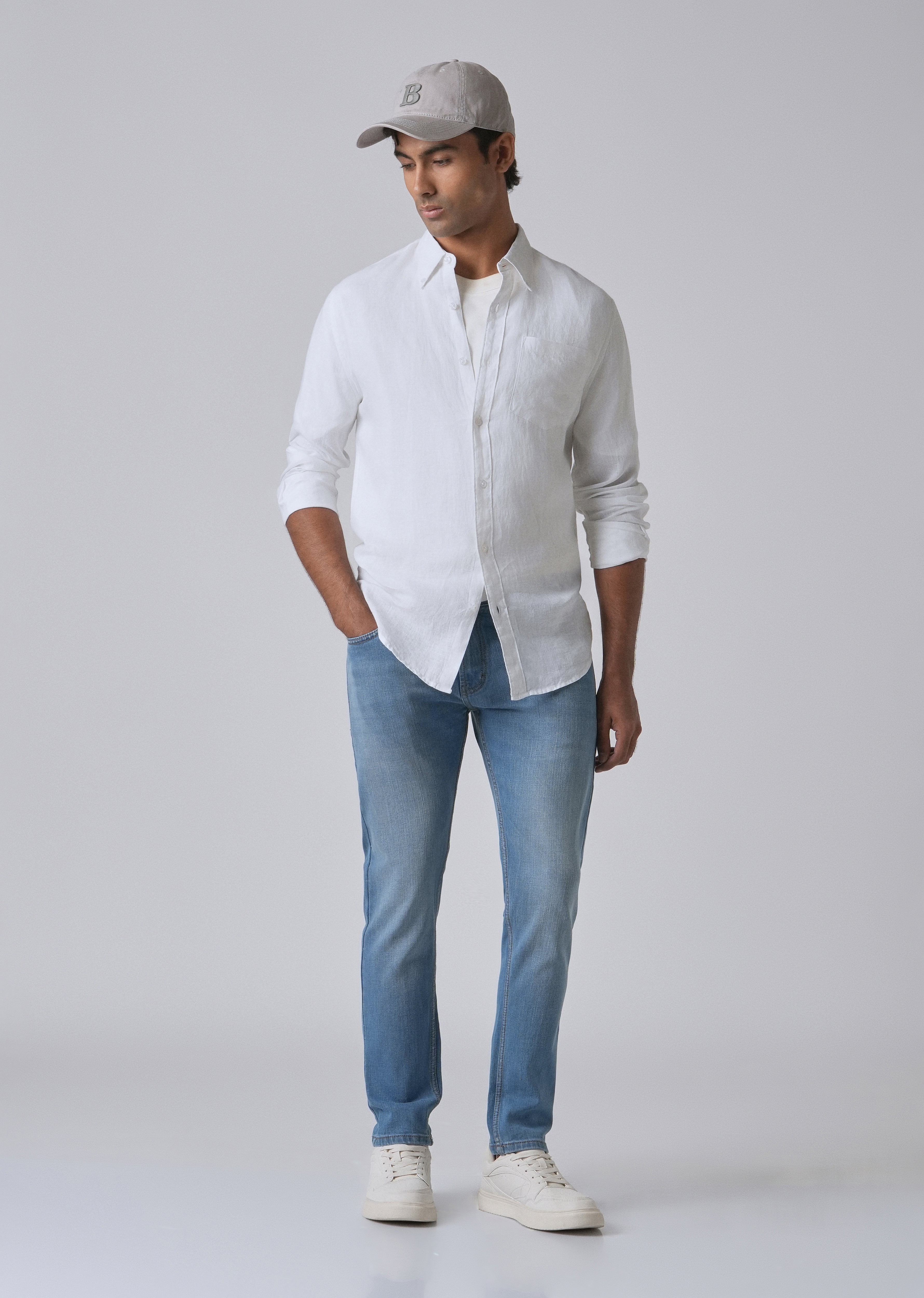 Opal Blue Slim fit Jeans