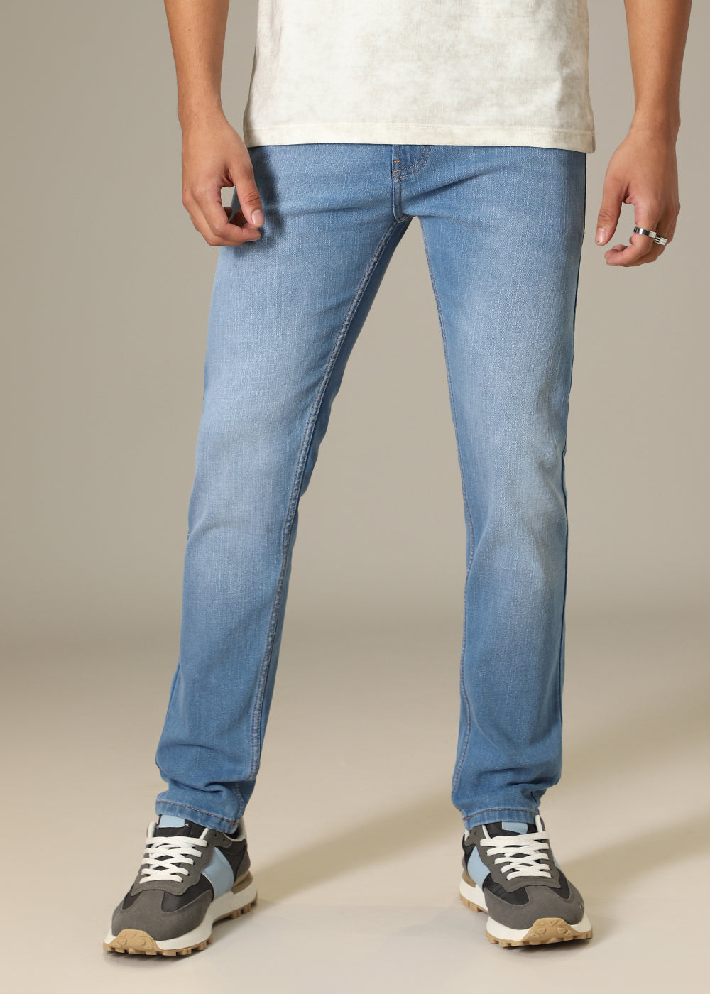 Opal Blue Slim fit Jeans